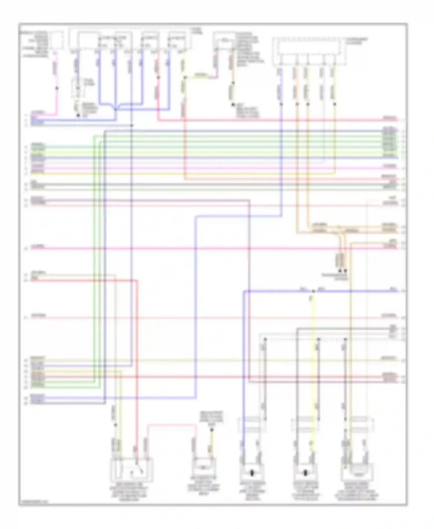 Beetle Volkswagen A4 (1997-2005): Wiring diagram engine performance 2.0l, convertible (2 of 3)