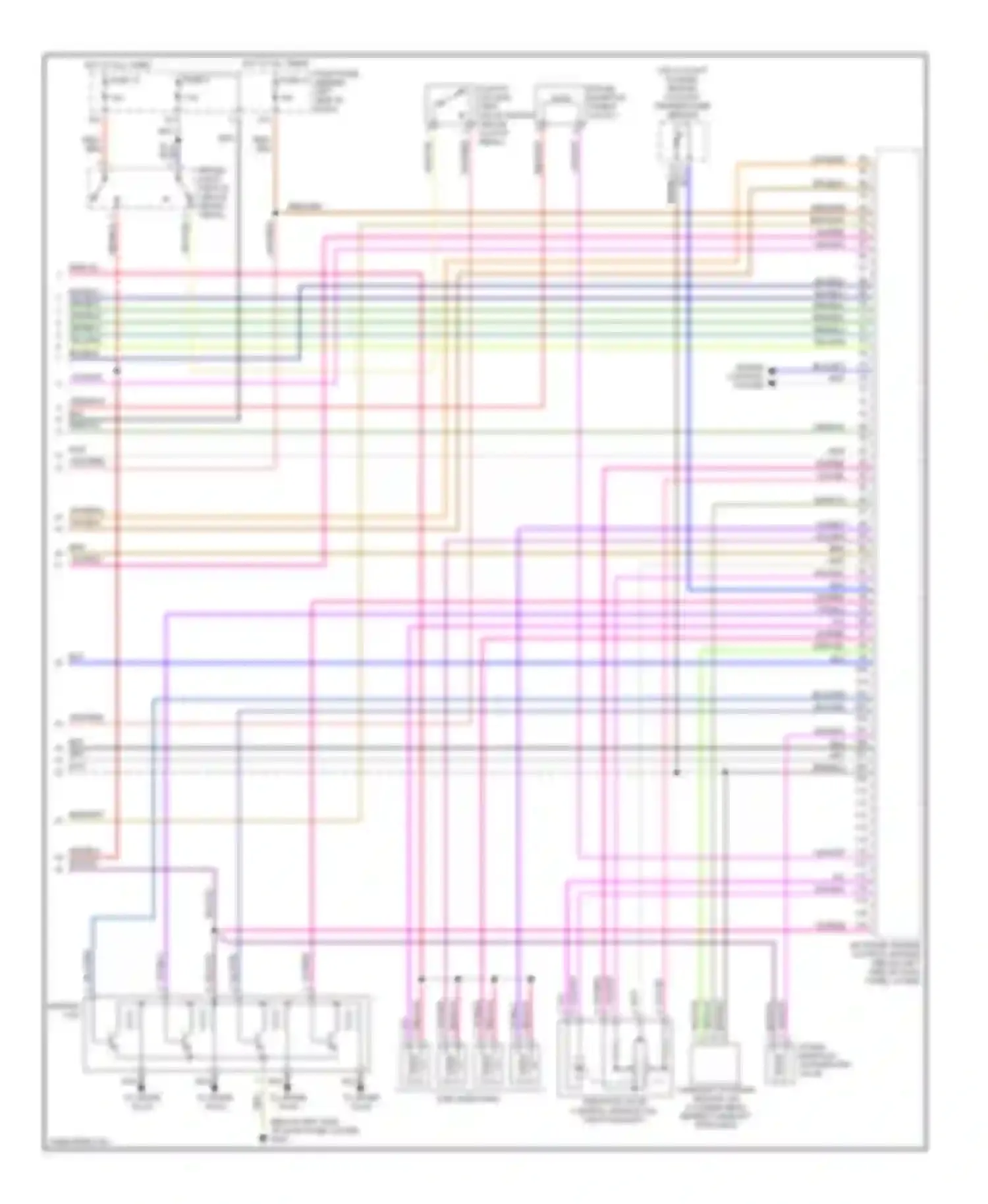 Beetle Volkswagen A4 (1997-2005): Wiring diagram engine performance 2.0l, convertible (3 of 3)