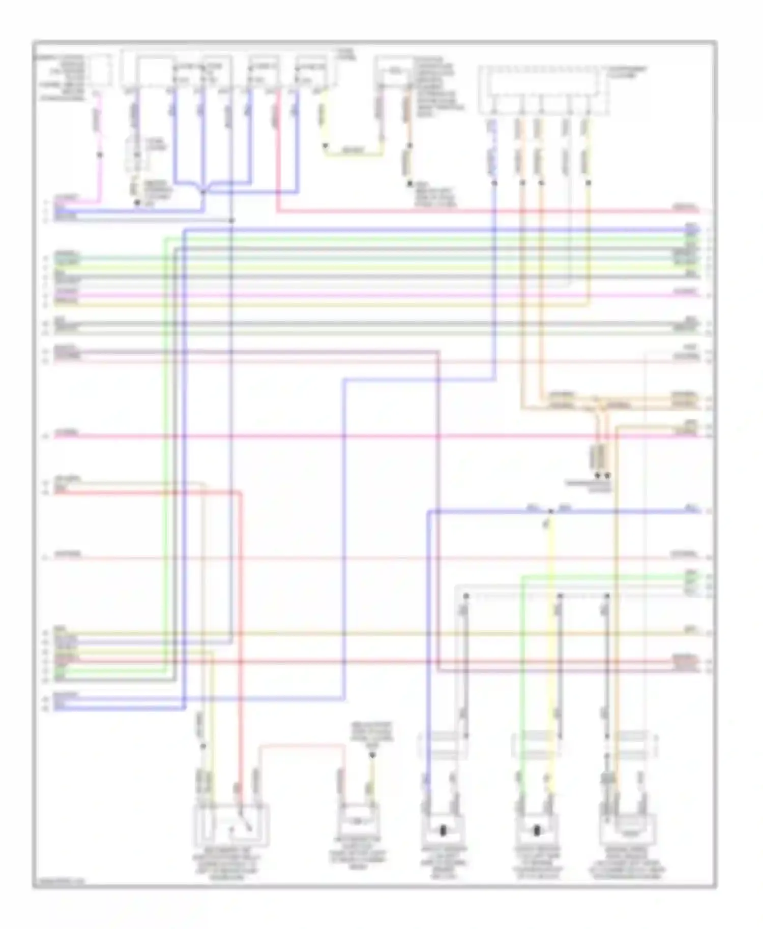 Beetle Volkswagen A4 (1997-2005): Wiring diagram engine performance 2.0l, except convertible (2 of 3)