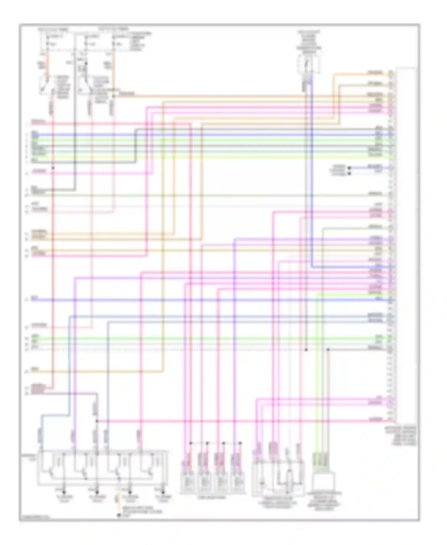 Beetle Volkswagen A4 (1997-2005): Wiring diagram engine performance 2.0l, except convertible (3 of 3)