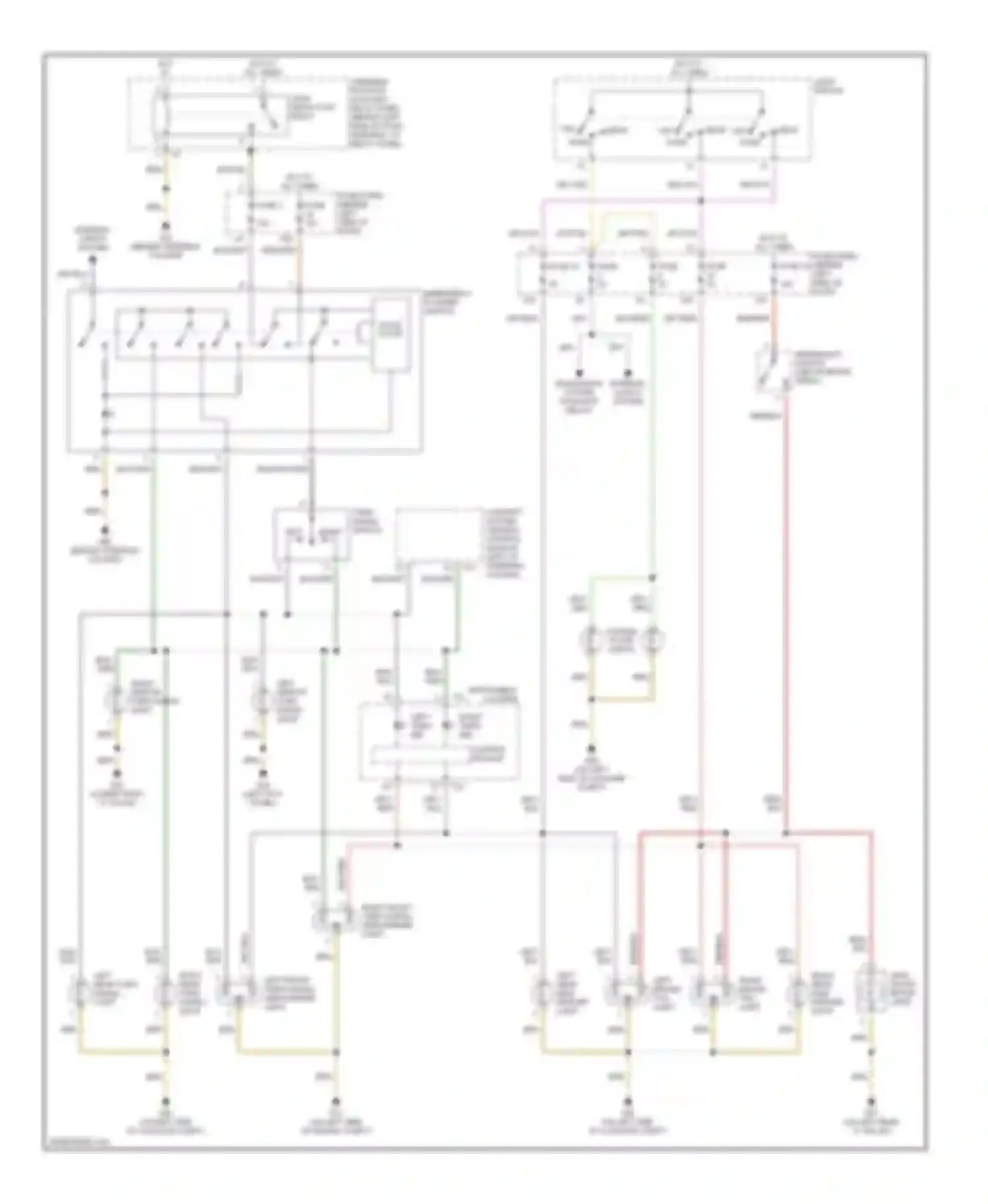 Beetle Volkswagen A4 (1997-2005): Exterior lamps circuit