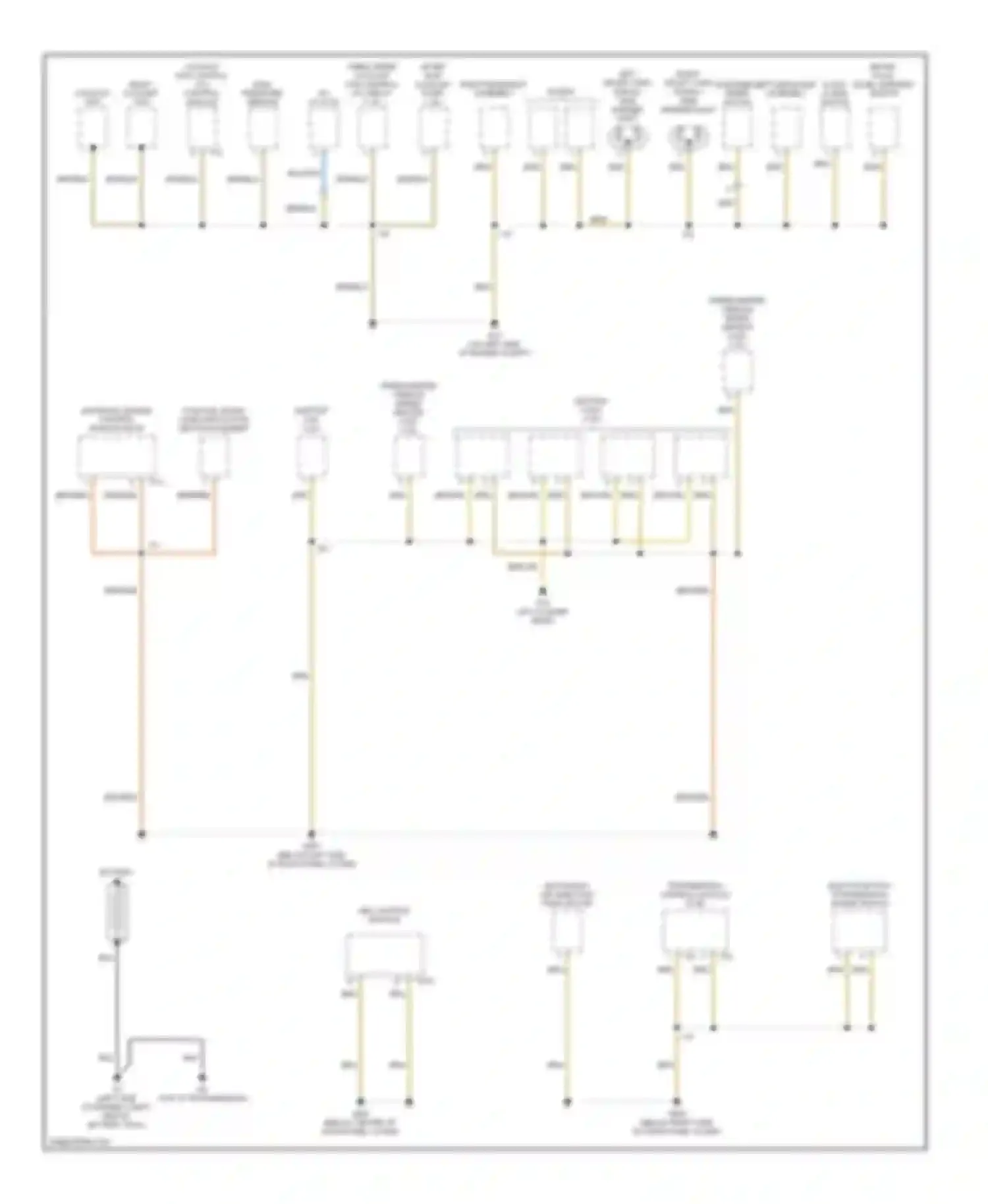Beetle Volkswagen A4 (1997-2005): Ground distribution circuit, convertible (1 of 4)