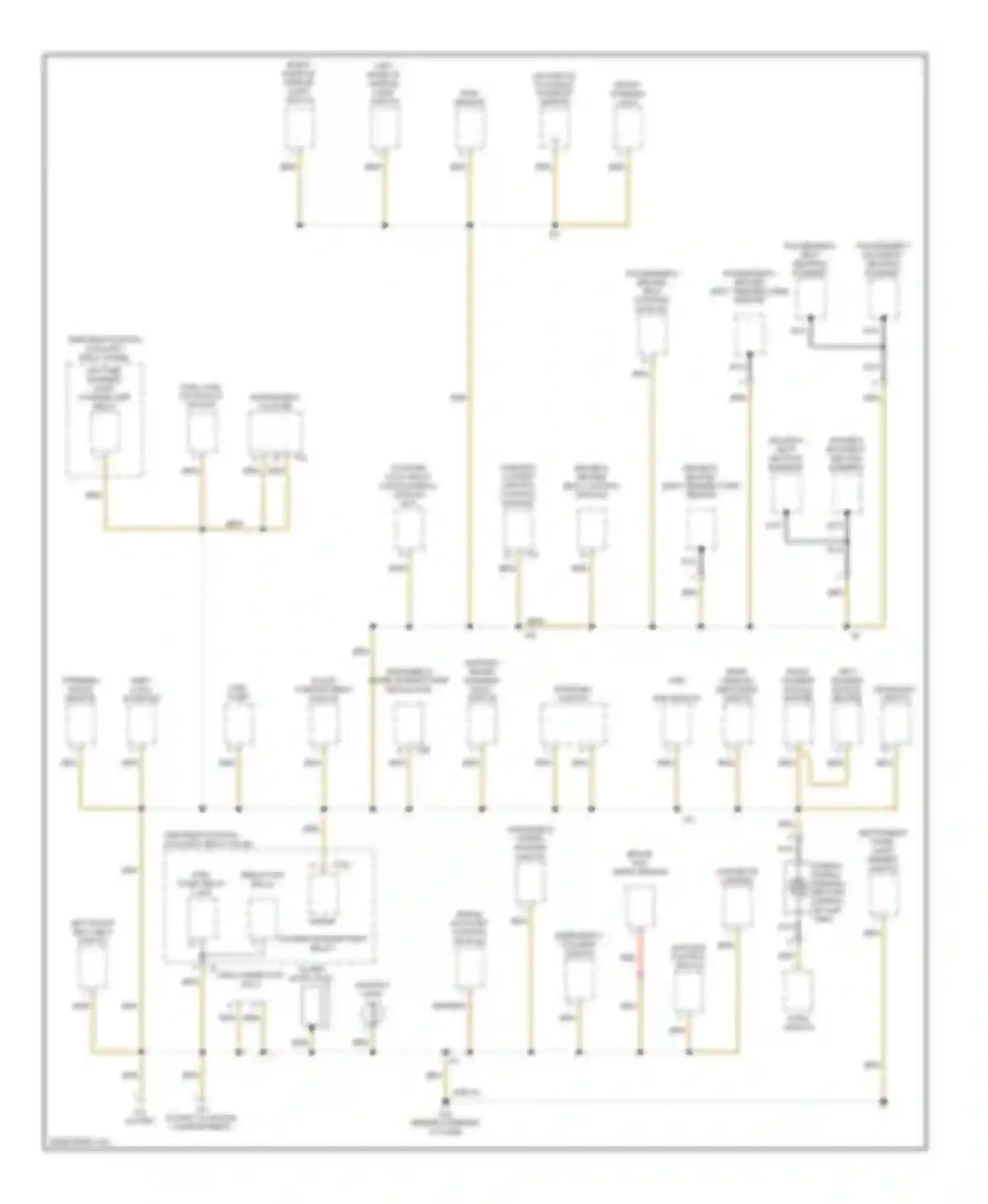 Beetle Volkswagen A4 (1997-2005): Ground distribution circuit, convertible (2 of 4)