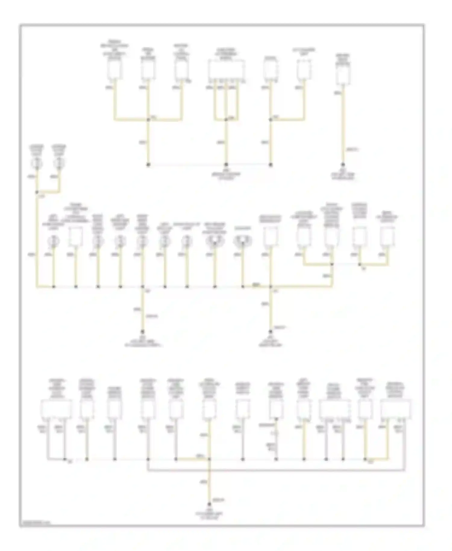 Beetle Volkswagen A4 (1997-2005): Ground distribution circuit, convertible (3 of 4)