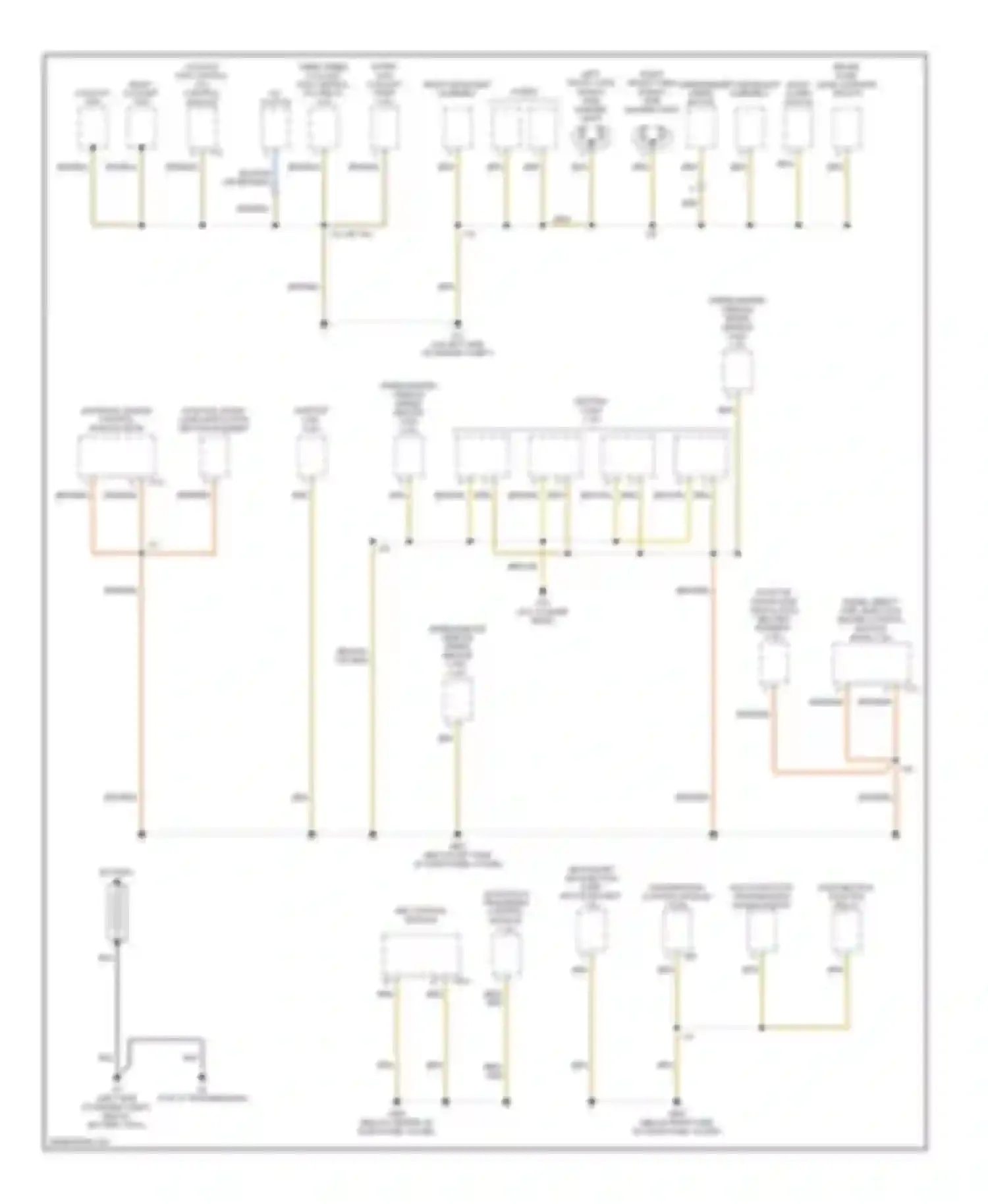 Beetle Volkswagen A4 (1997-2005): Ground distribution circuit, except convertible (1 of 4)
