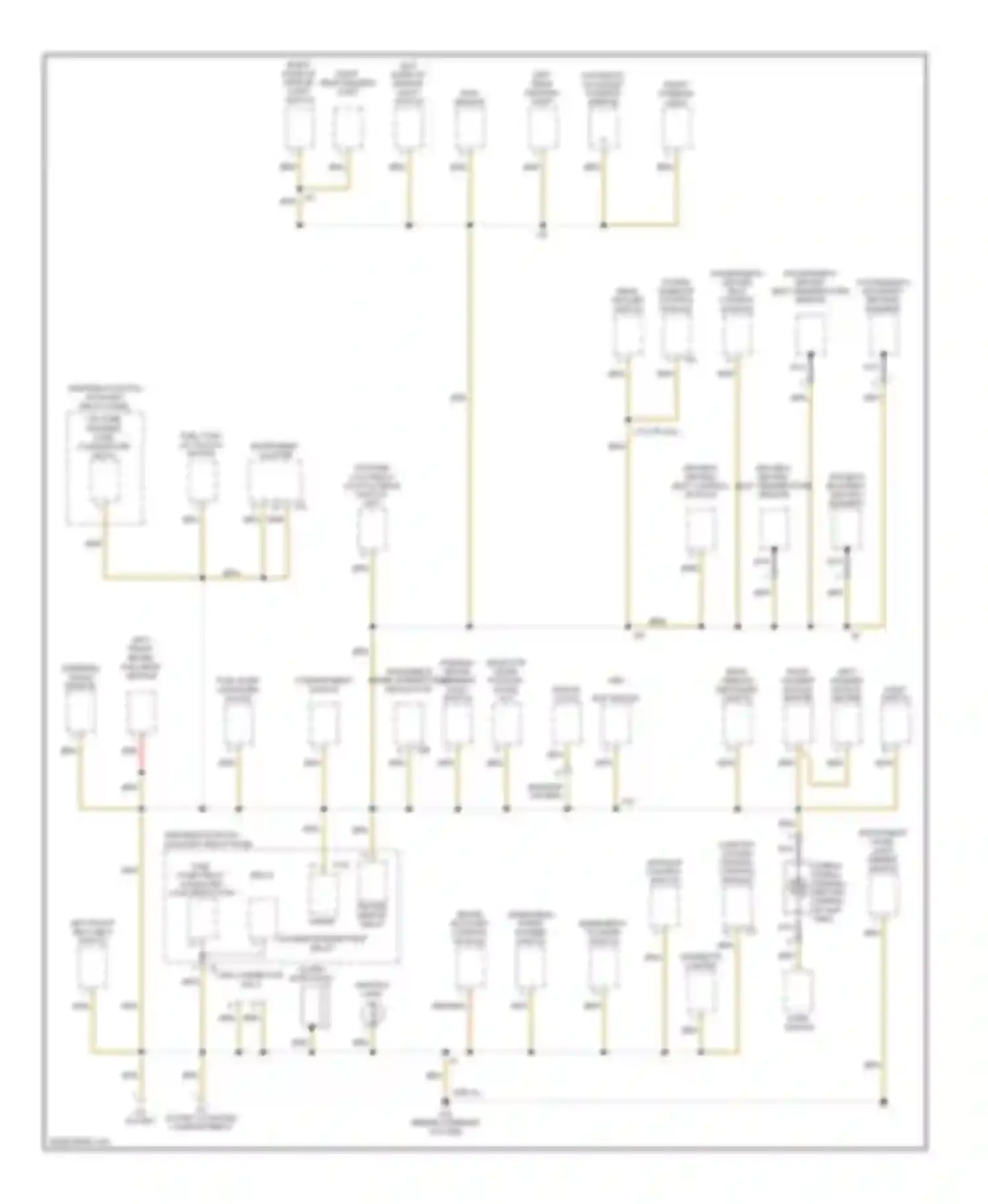 Beetle Volkswagen A4 (1997-2005): Ground distribution circuit, except convertible (2 of 4)