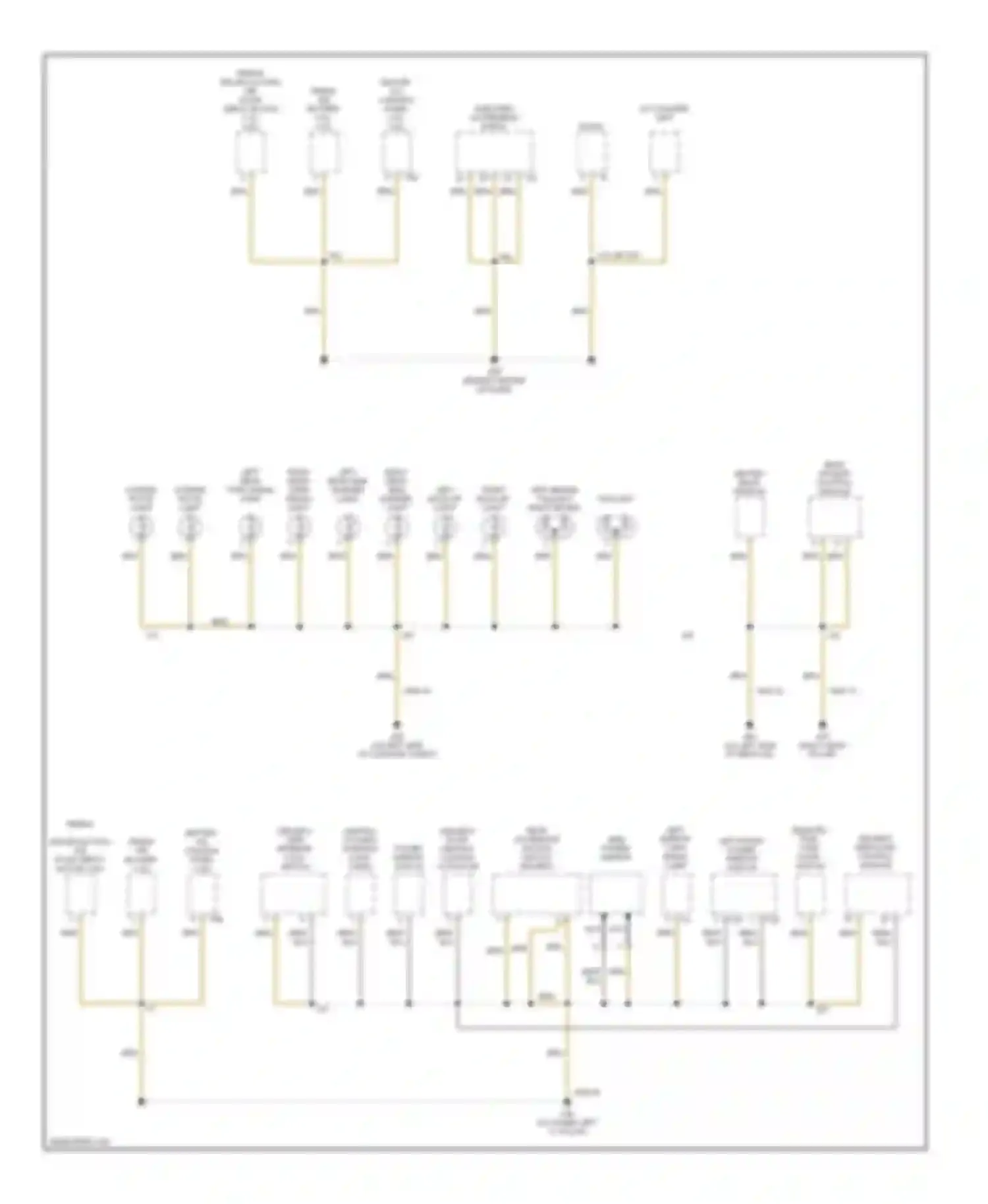 Beetle Volkswagen A4 (1997-2005): Ground distribution circuit, except convertible (3 of 4)