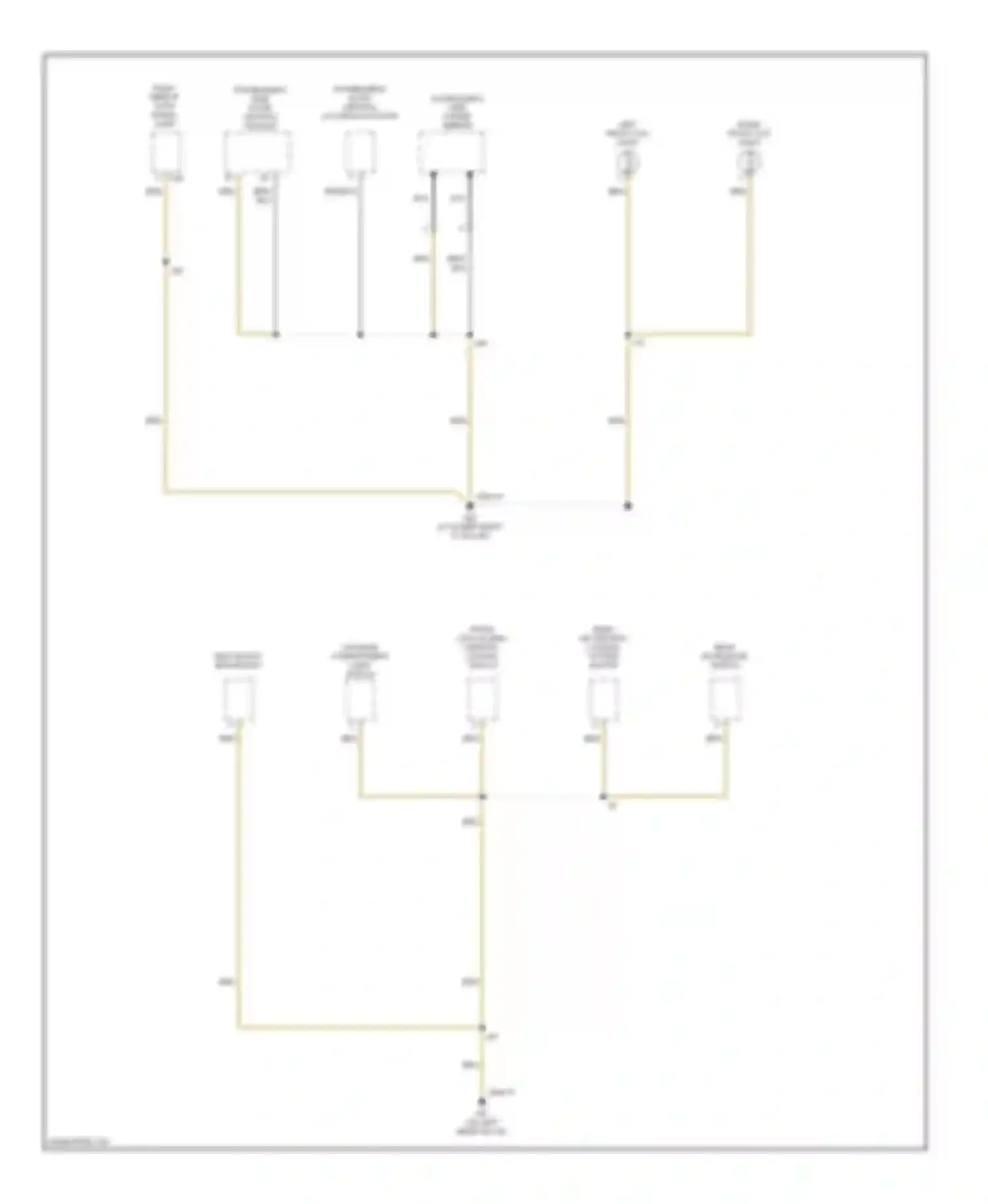 Beetle Volkswagen A4 (1997-2005): Ground distribution circuit, except convertible (4 of 4)