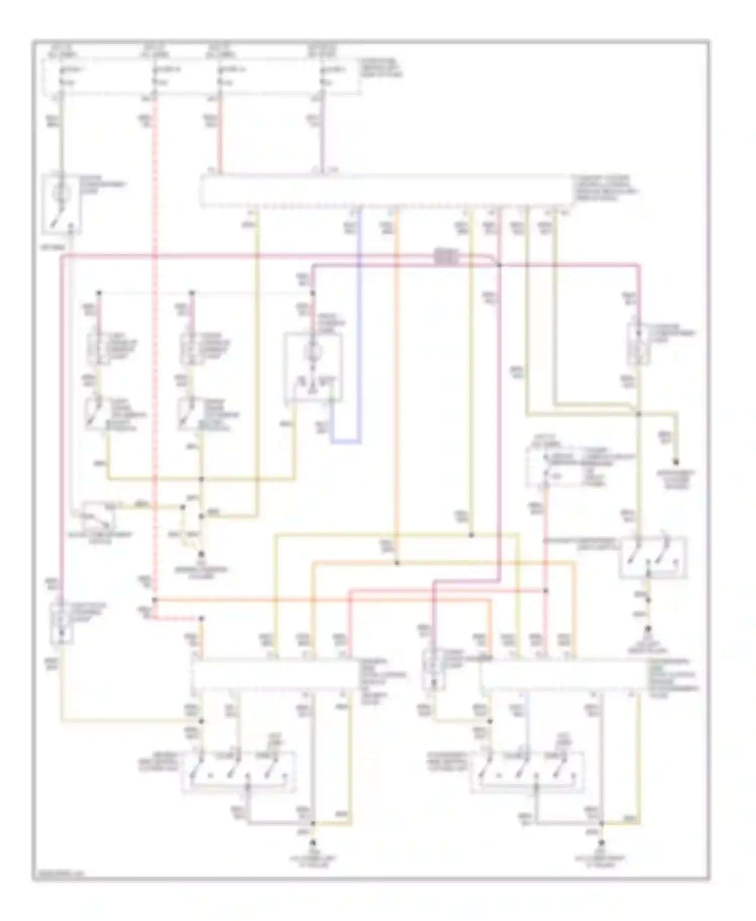 Beetle Volkswagen A4 (1997-2005): Courtesy lamps circuit, convertible