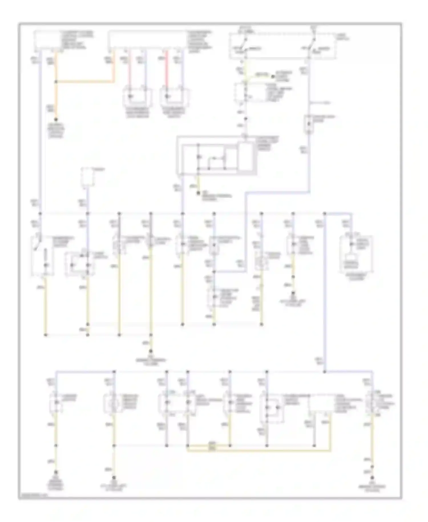 Beetle Volkswagen A4 (1997-2005): Instrument illumination circuit, except convertible