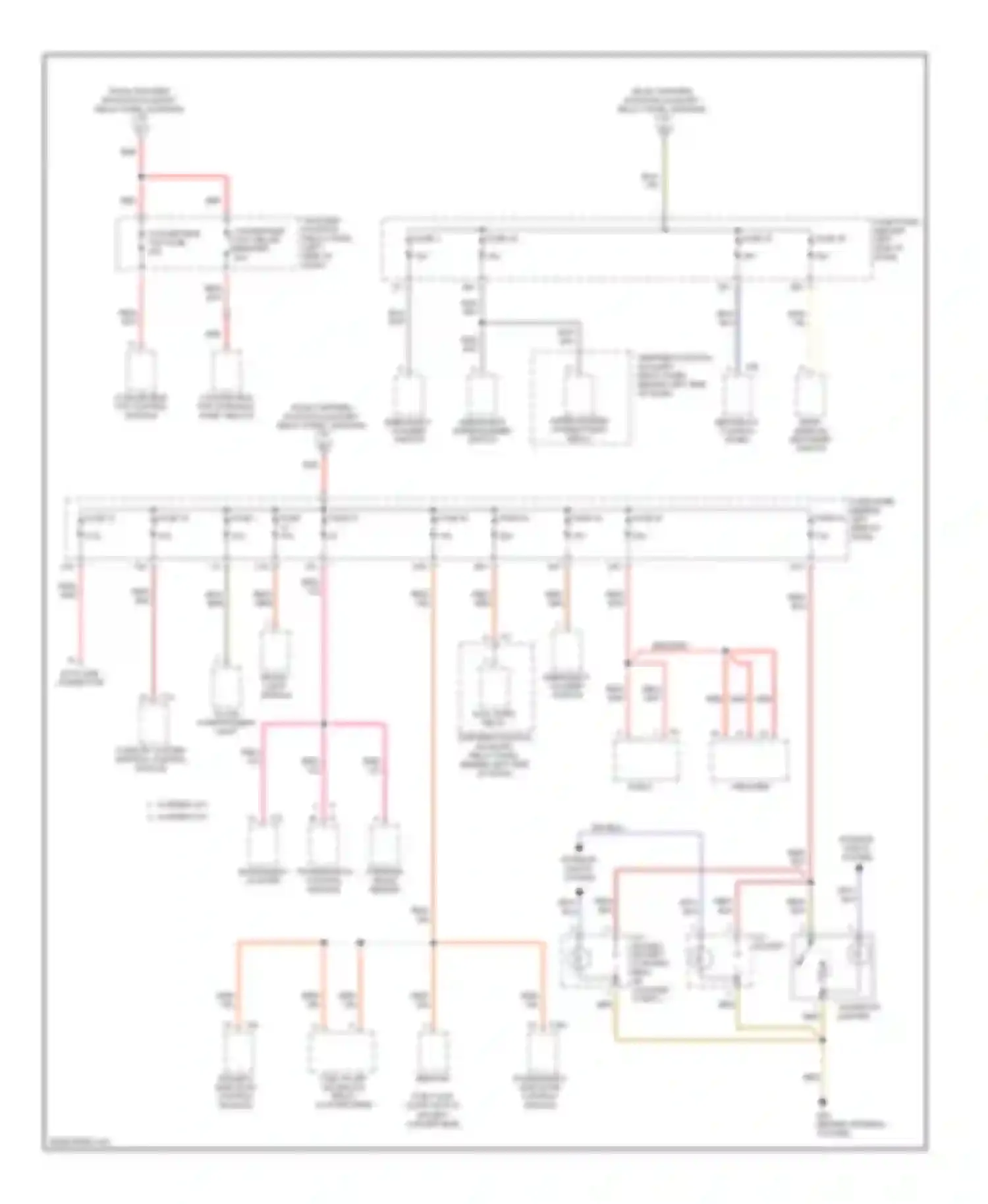 Beetle Volkswagen A4 (1997-2005): Power distribution circuit (3 of 3)