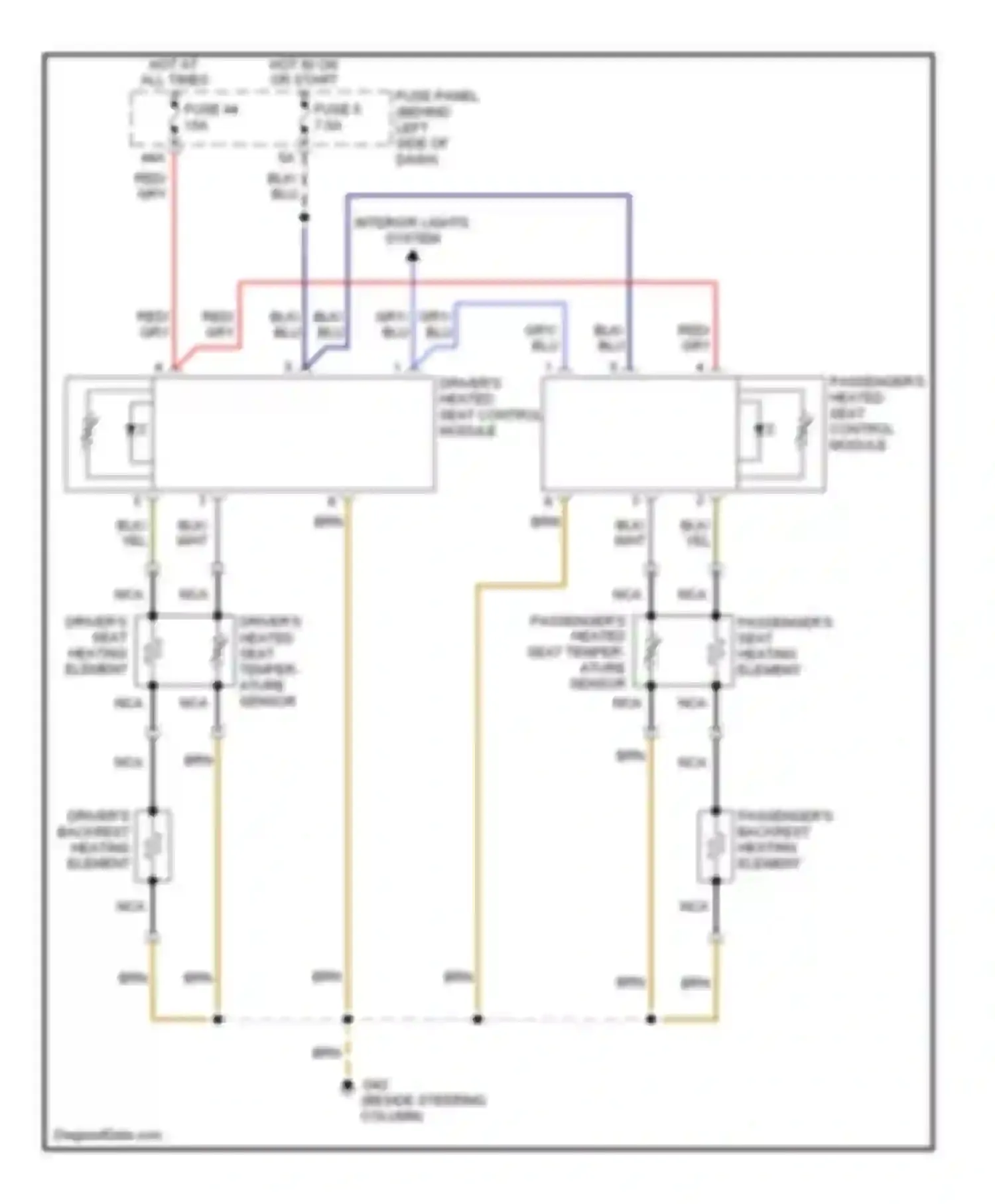 Beetle Volkswagen A4 (1997-2005): Heated seats circuit