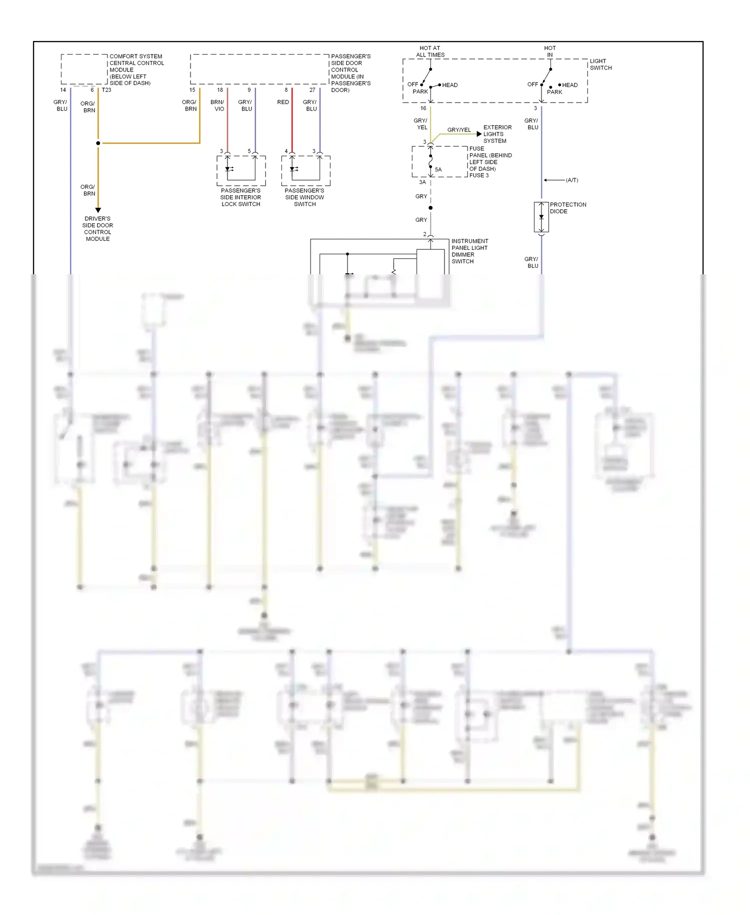 Volkswagen Beetle A4 (1997-2005) control module wiring diagram  (6 of 8)