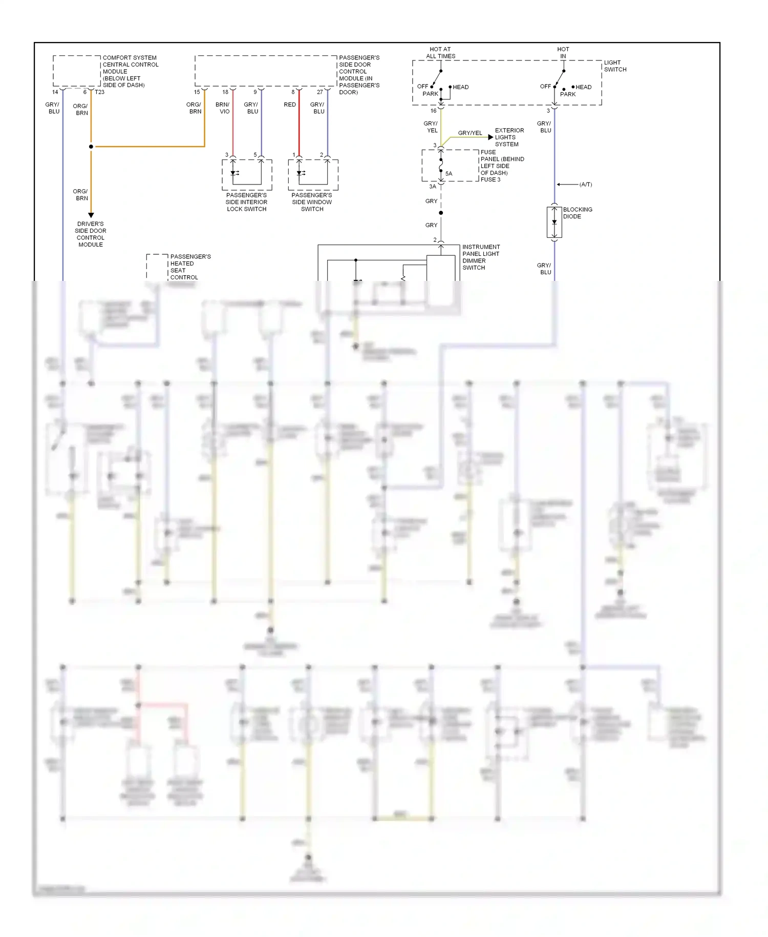 Volkswagen Beetle A4 (1997-2005) control module wiring diagram  (5 of 8)
