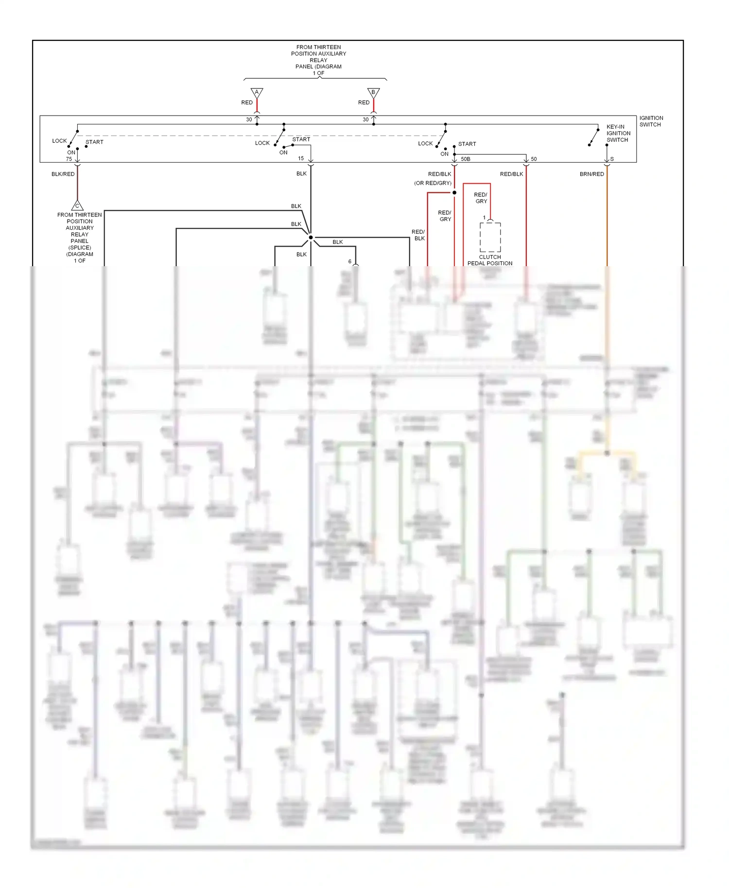 Volkswagen Beetle A4 (1997-2005) multi-function transmission range switch wiring diagram  (3 of 3)