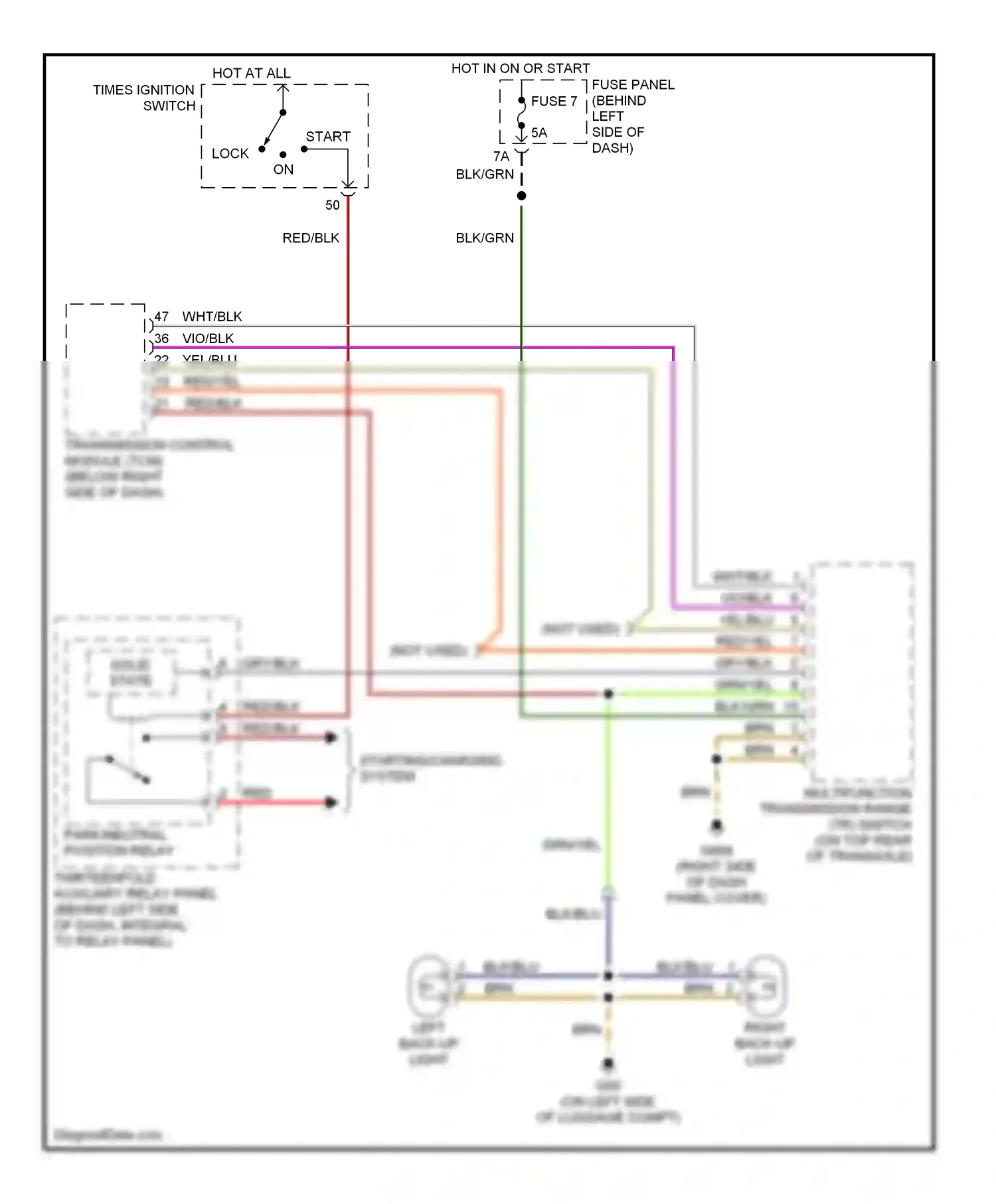 Volkswagen Beetle A4 (1997-2005) solid state wiring diagram  (5 of 9)