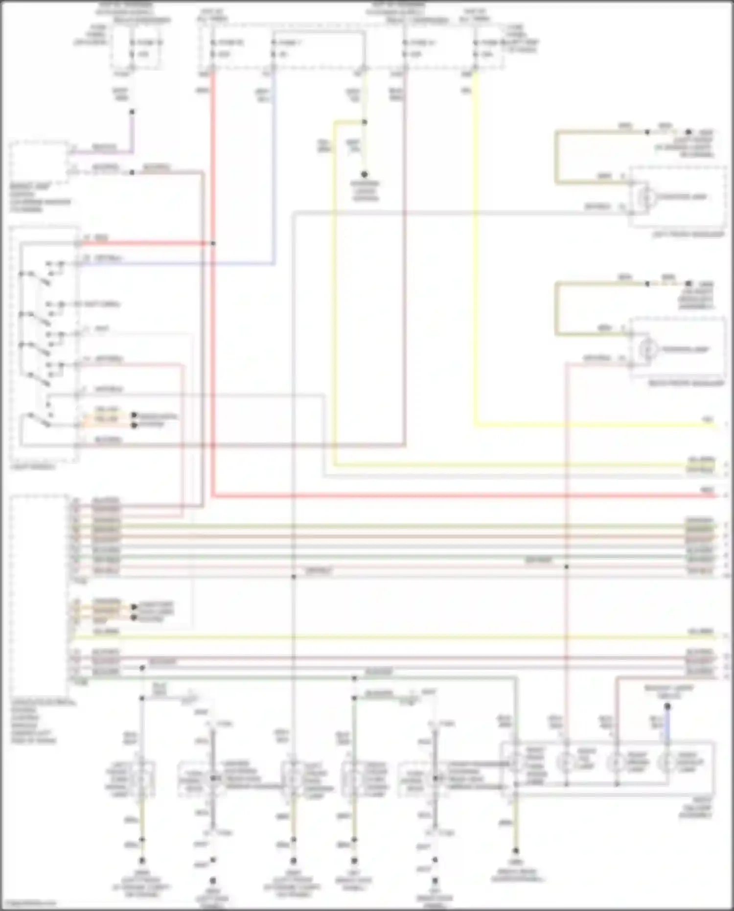 Beetle Volkswagen A5 (2011-2019): Exterior lamps circuit (1 of 2)