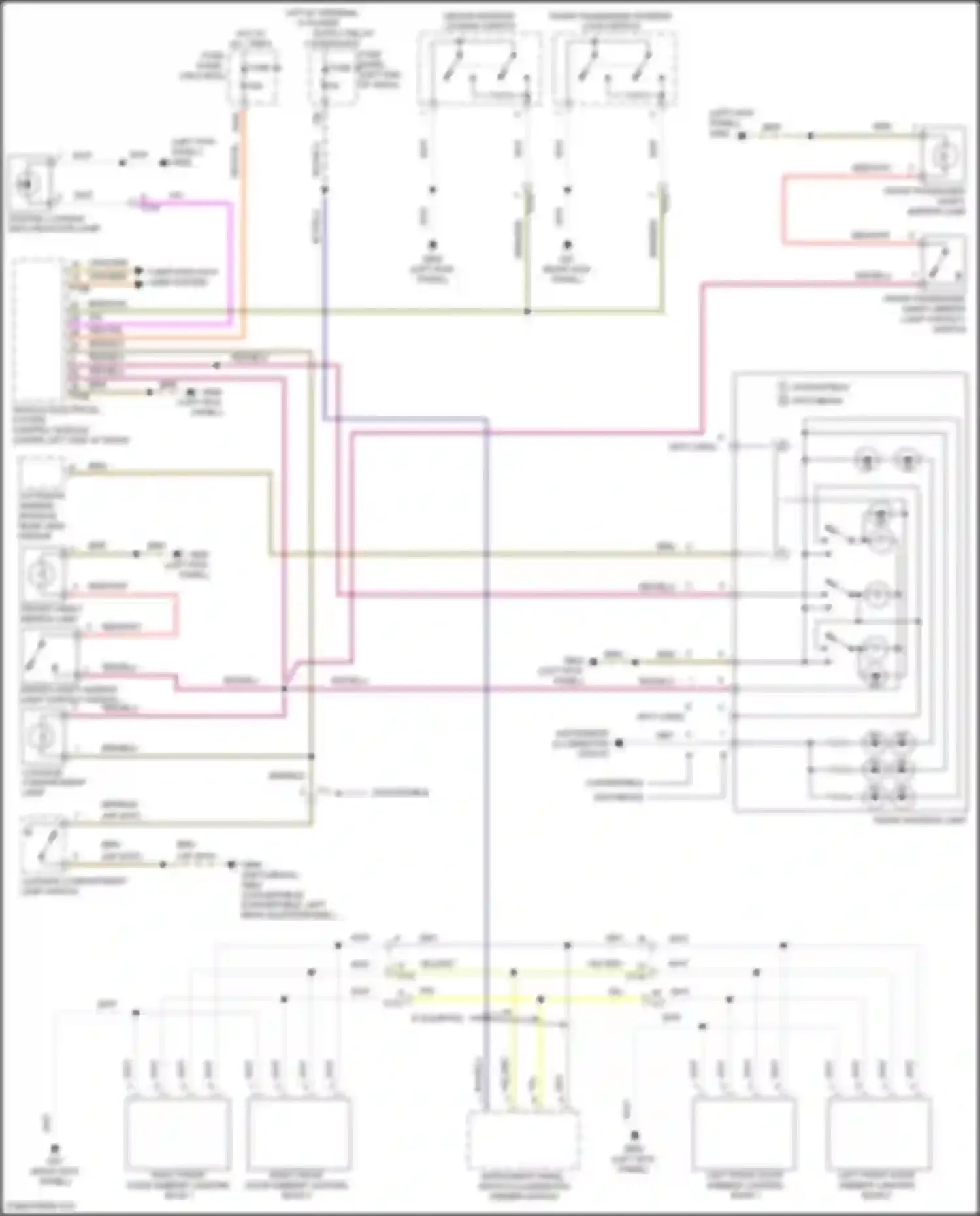 Beetle Volkswagen A5 (2011-2019): Courtesy lamps circuit