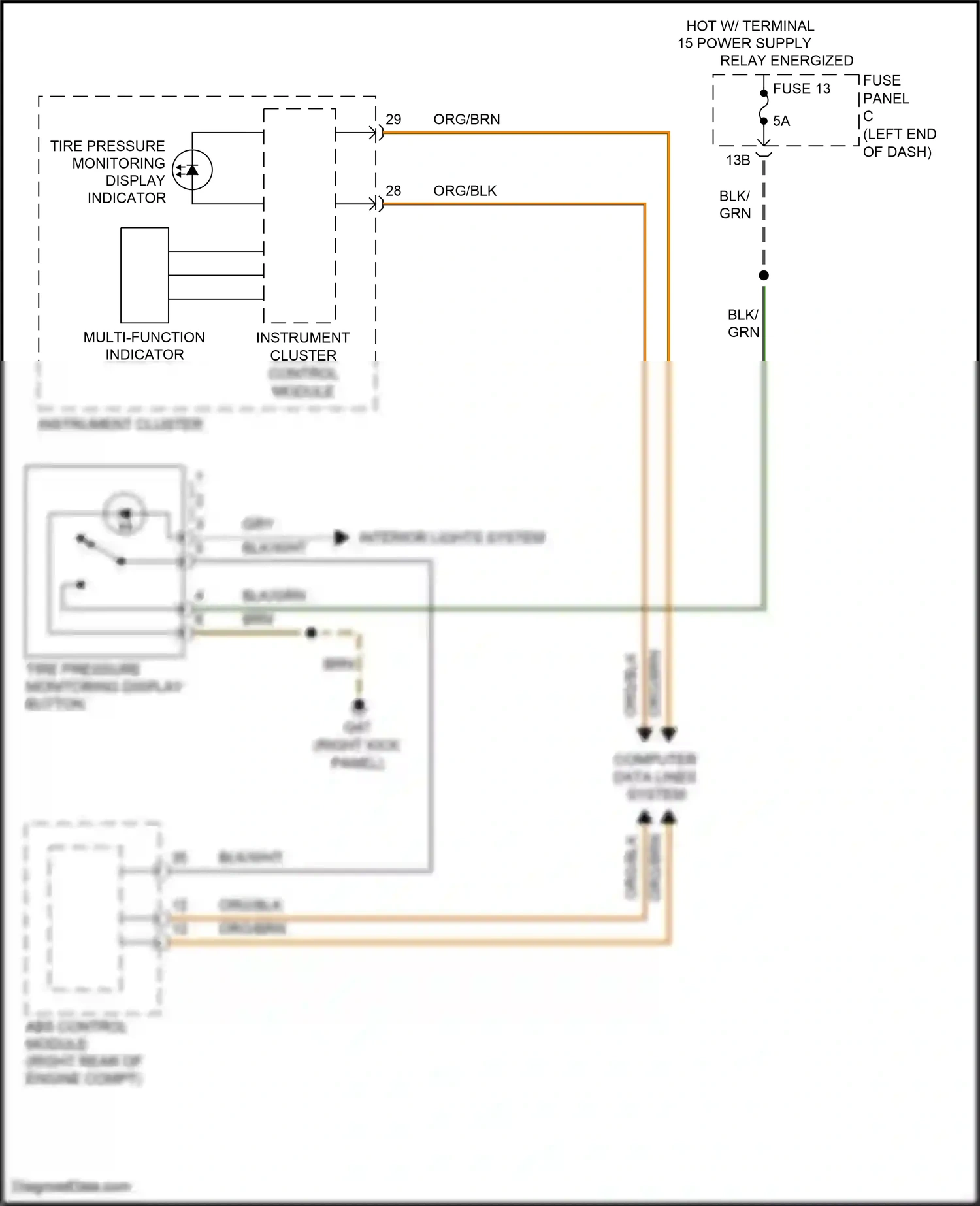 Volkswagen Beetle A5 (2011-2019) abs control module wiring diagram  (5 of 8)