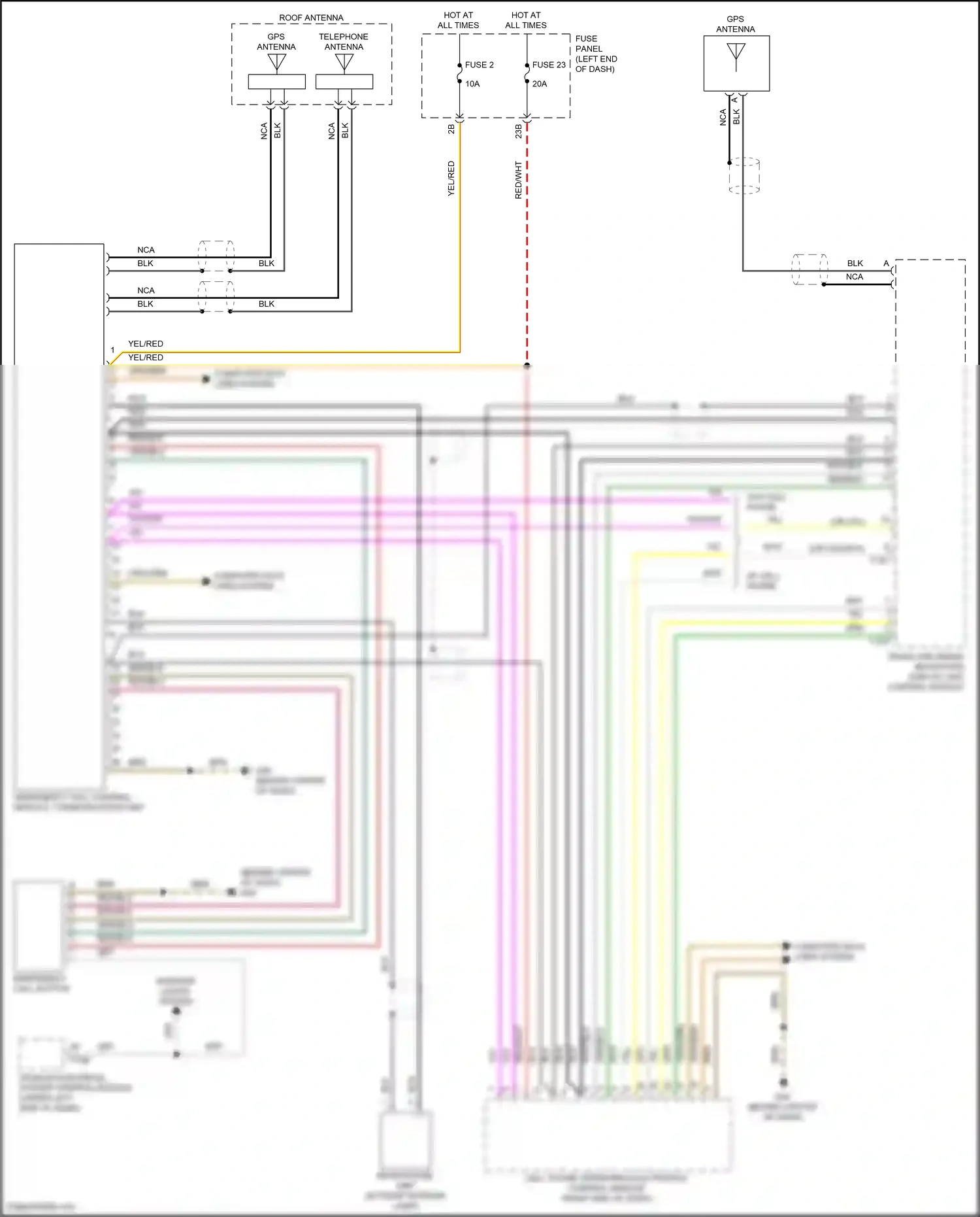 Volkswagen Beetle A5 (2011-2019) cell phone operating electronics control module wiring diagram  (2 of 3)