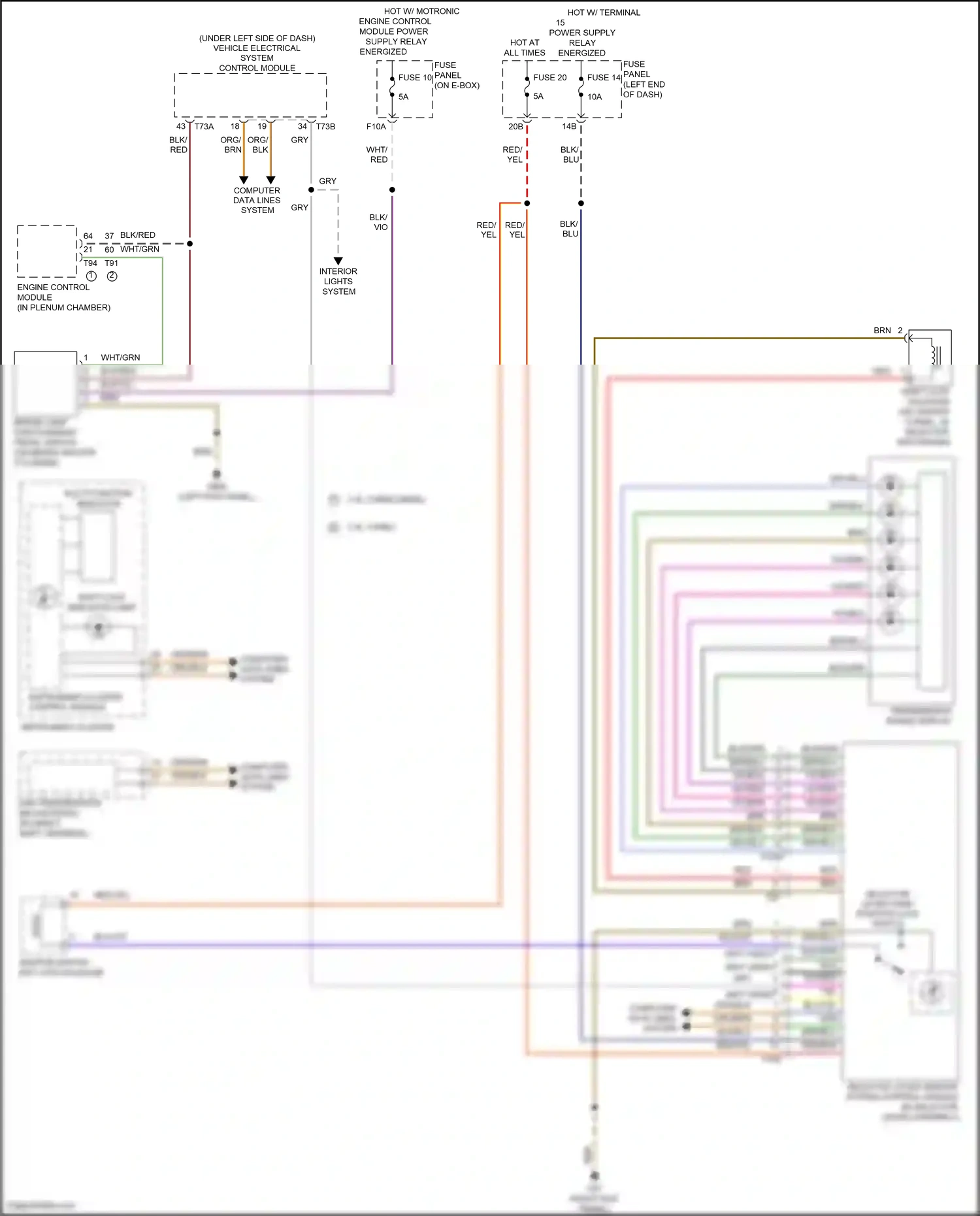Volkswagen Beetle A5 (2011-2019) engine control module wiring diagram  (9 of 25)