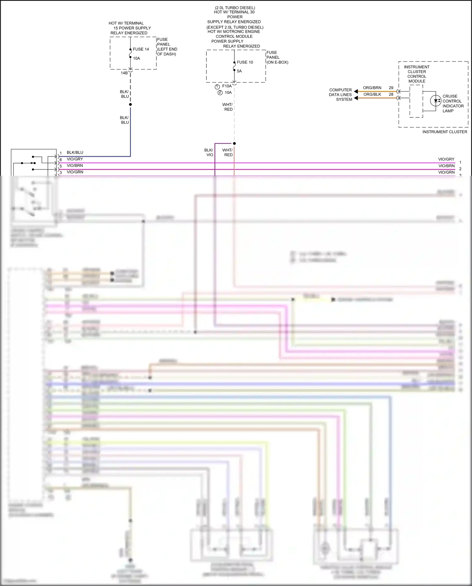 Volkswagen Beetle A5 (2011-2019) engine controls system wiring diagram  (4 of 8)