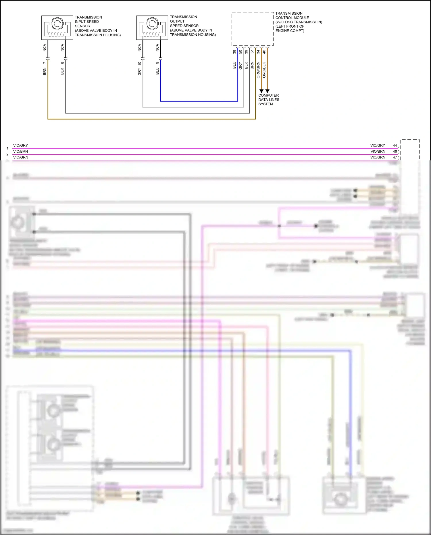 Volkswagen Beetle A5 (2011-2019) engine controls system wiring diagram  (5 of 8)
