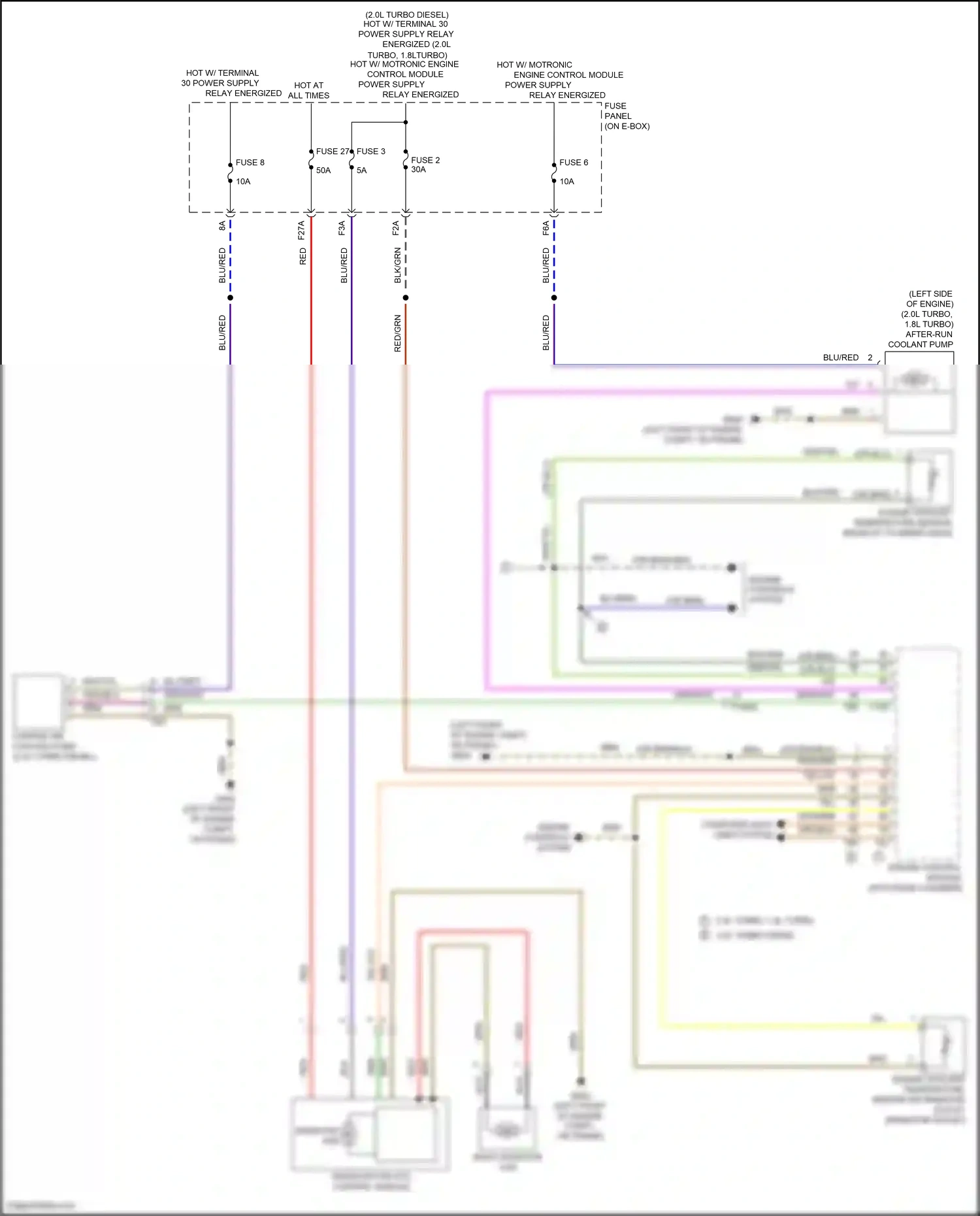 Volkswagen Beetle A5 (2011-2019) engine controls system wiring diagram  (3 of 8)
