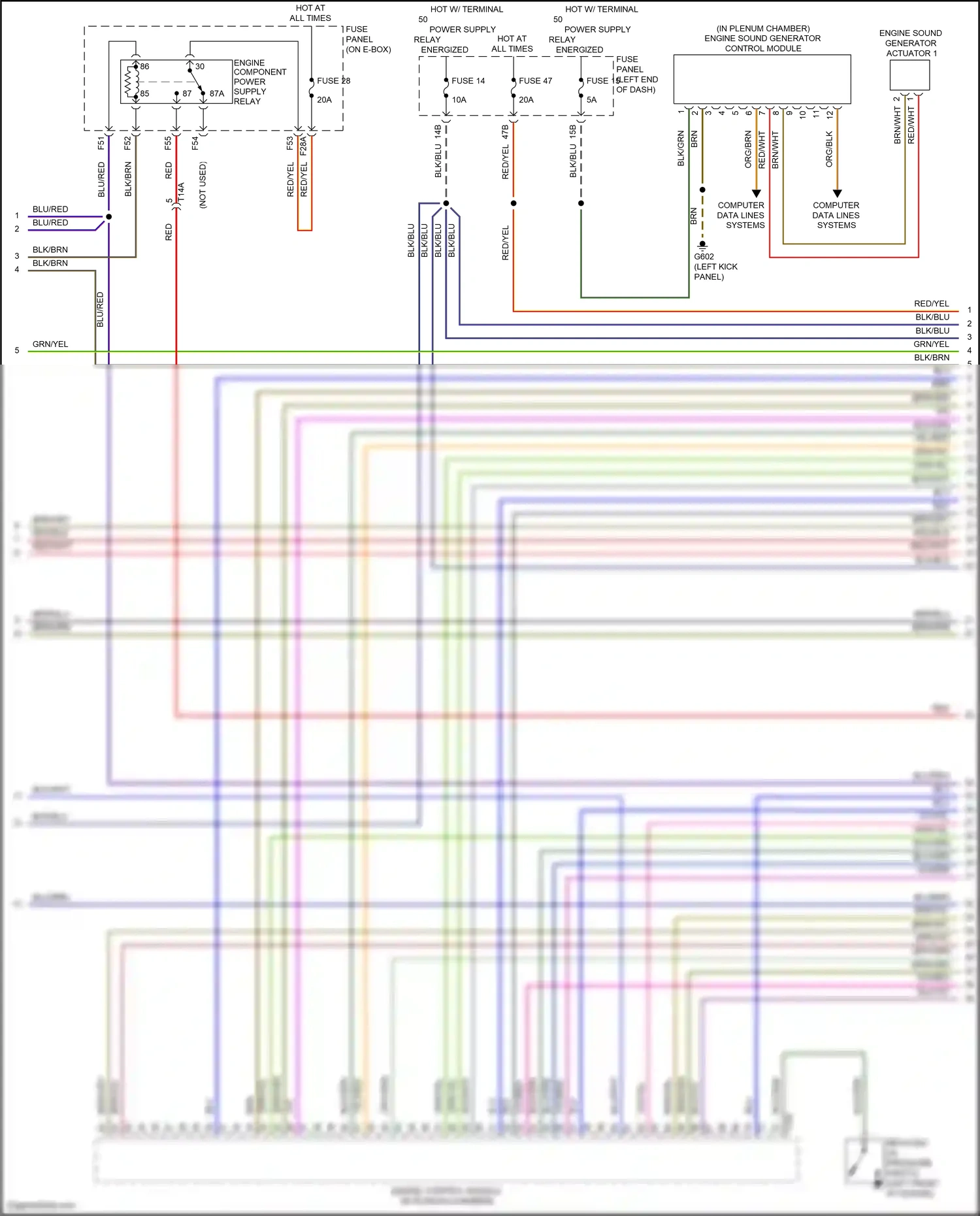 Volkswagen Beetle A5 (2011-2019) engine sound generator control module wiring diagram  (4 of 4)