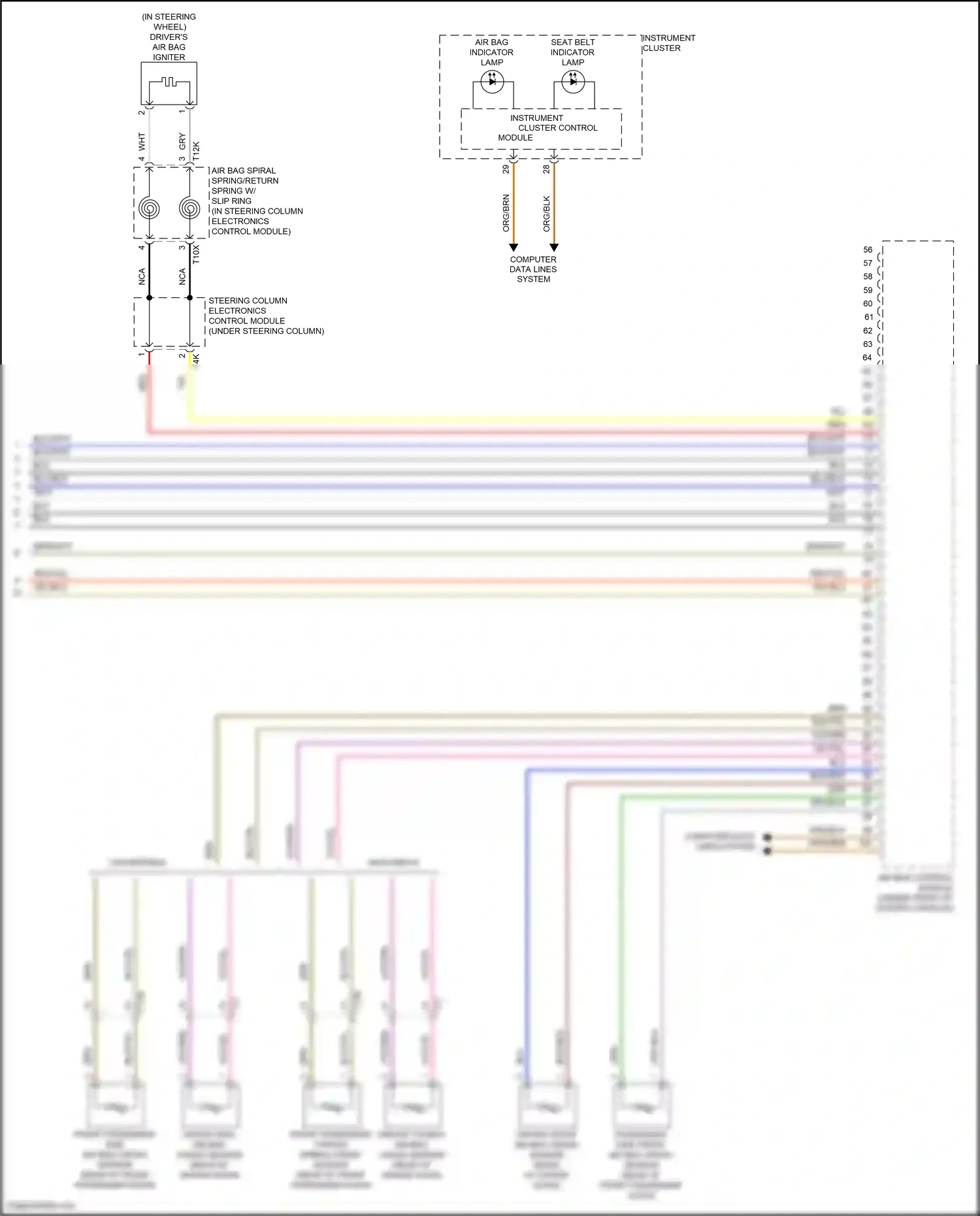 Volkswagen Beetle A5 (2011-2019) (in steering column electronics control module) wiring diagram  (4 of 4)