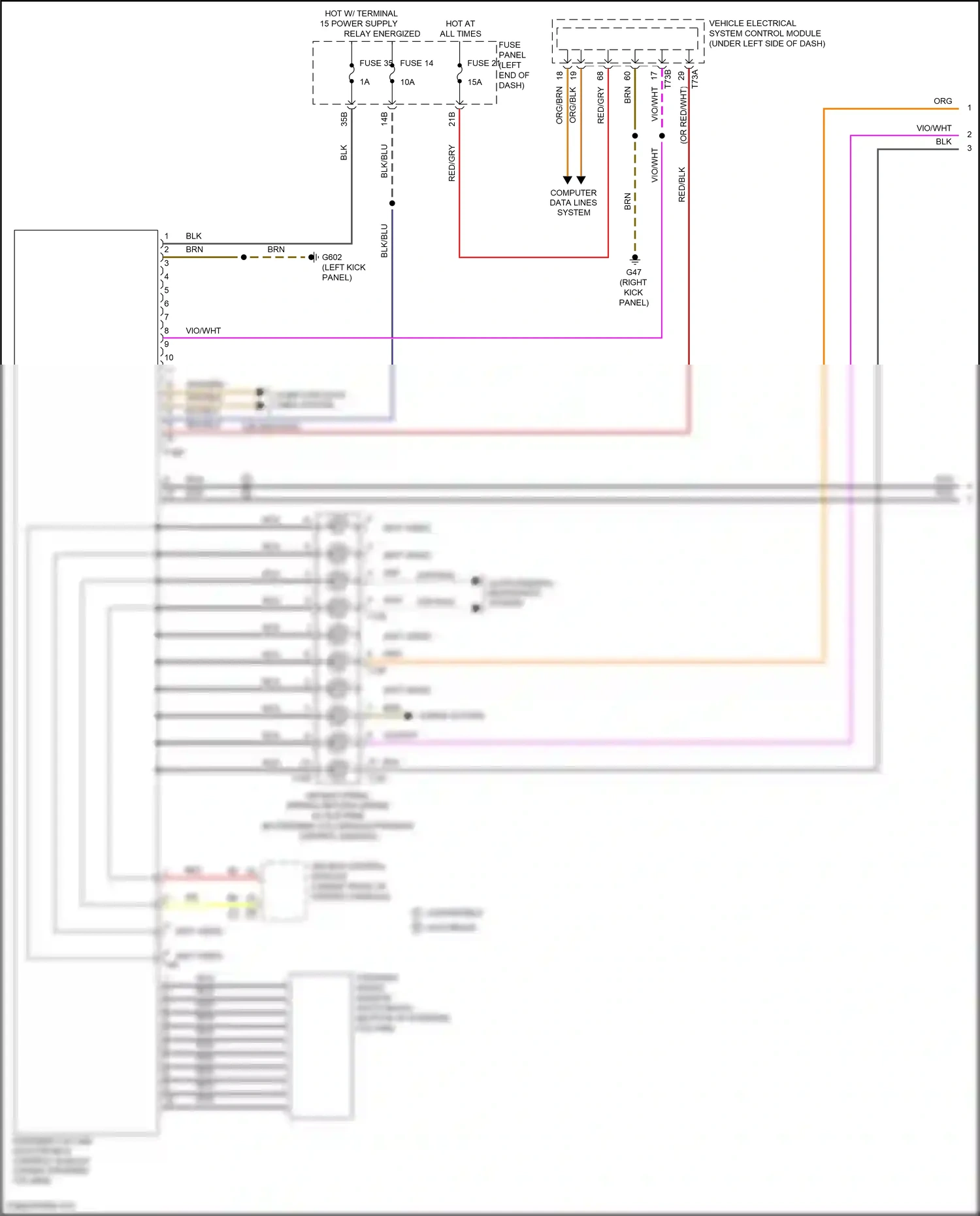 Volkswagen Beetle A5 (2011-2019) (in steering column electronics control module) wiring diagram  (3 of 4)