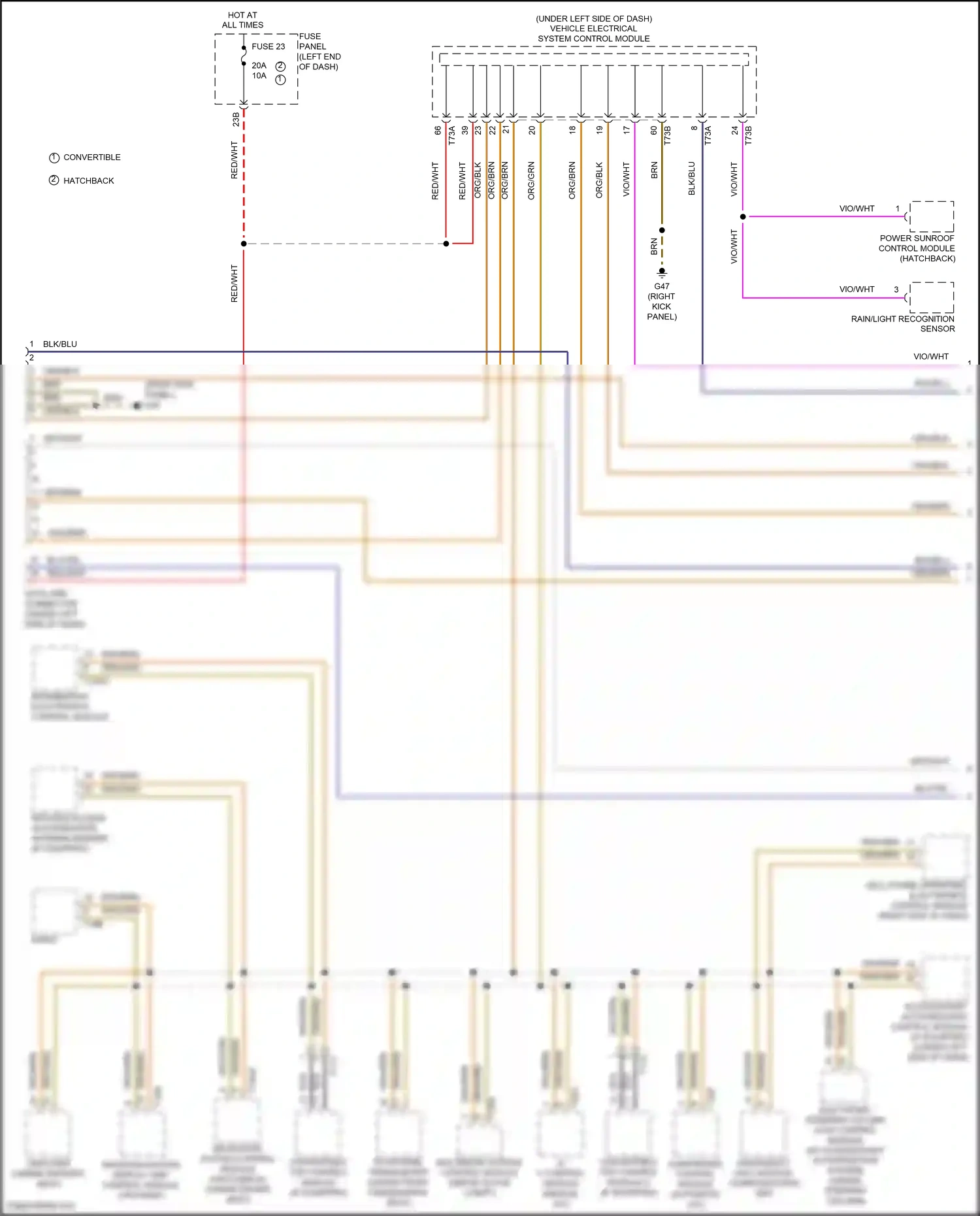 Volkswagen Beetle A5 (2011-2019) keyless access authorization antenna reader wiring diagram  (1 of 1)