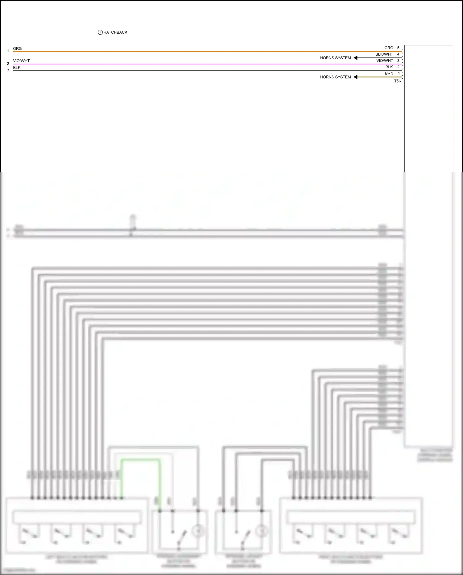 Volkswagen Beetle A5 (2011-2019) multi-function steering wheel control module wiring diagram  (3 of 3)