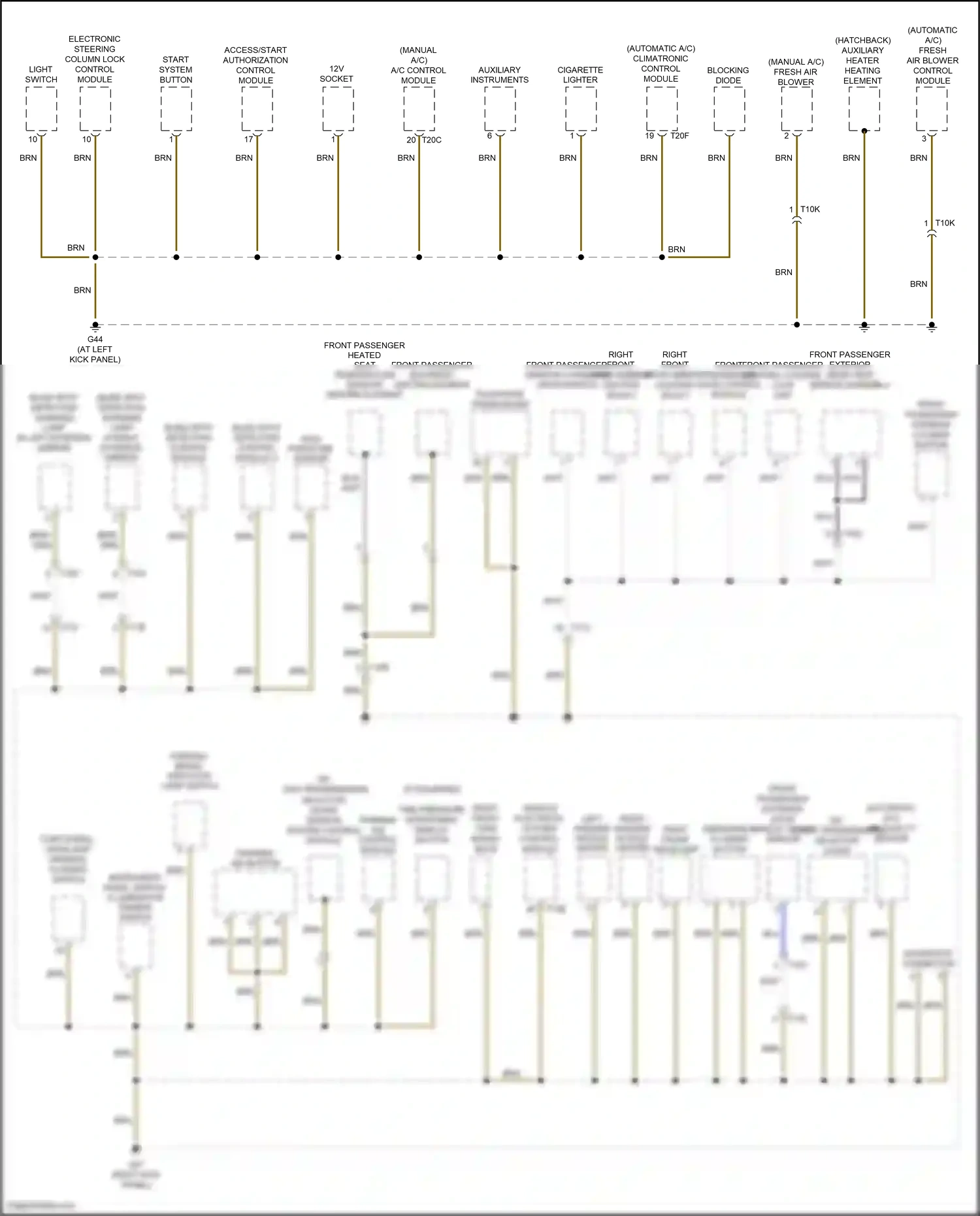 Volkswagen Beetle A5 (2011-2019) selector lever sensor system control module wiring diagram  (4 of 6)