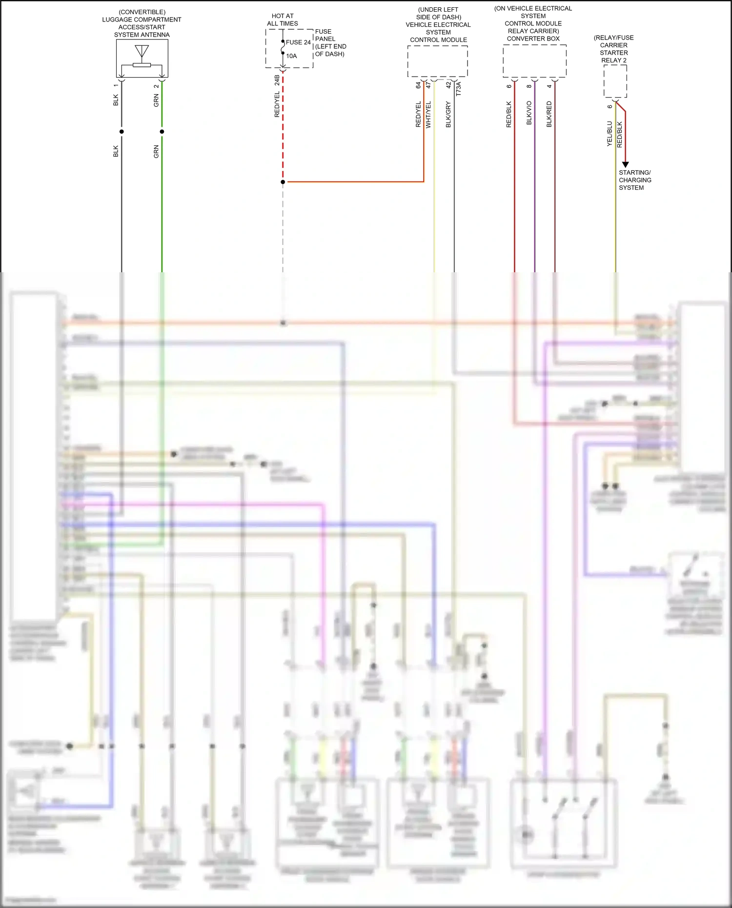 Volkswagen Beetle A5 (2011-2019) start system button wiring diagram  (4 of 5)