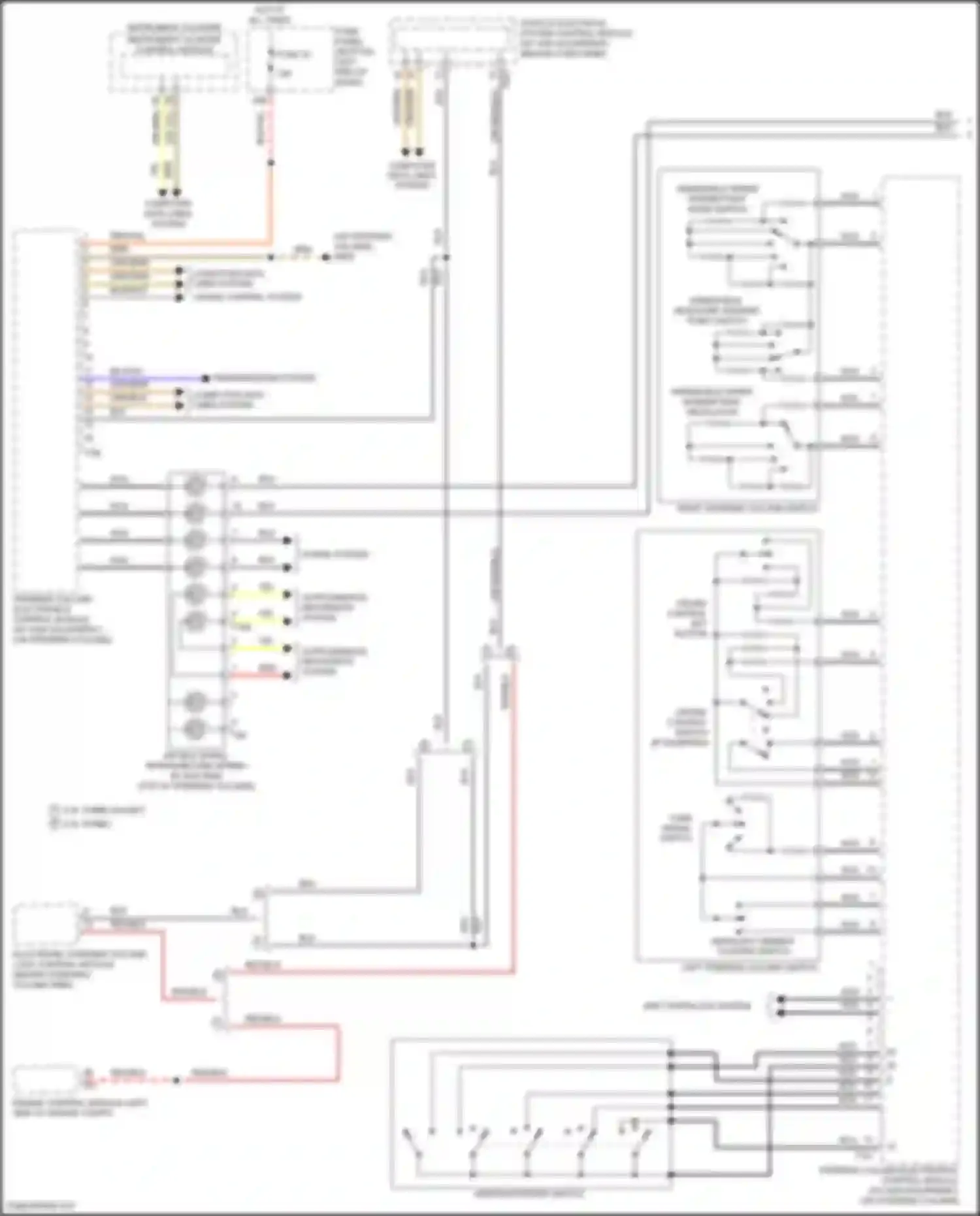 Bora Volkswagen III (2012-2018): Steering column electronic systems control module circuit (1 of 2)