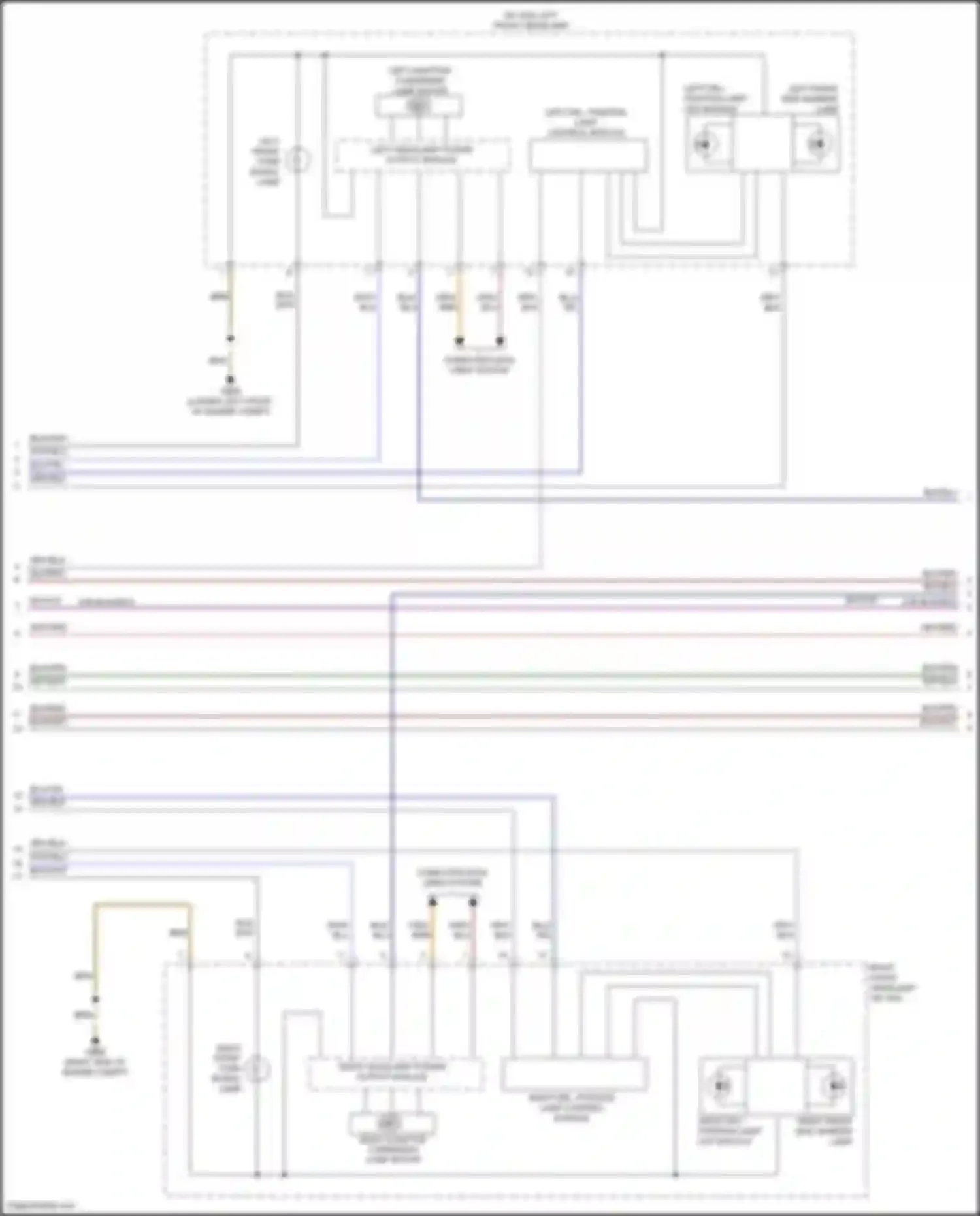 Bora Volkswagen III (2012-2018): Exterior lamps circuit, w/ high equipment (2 of 4)