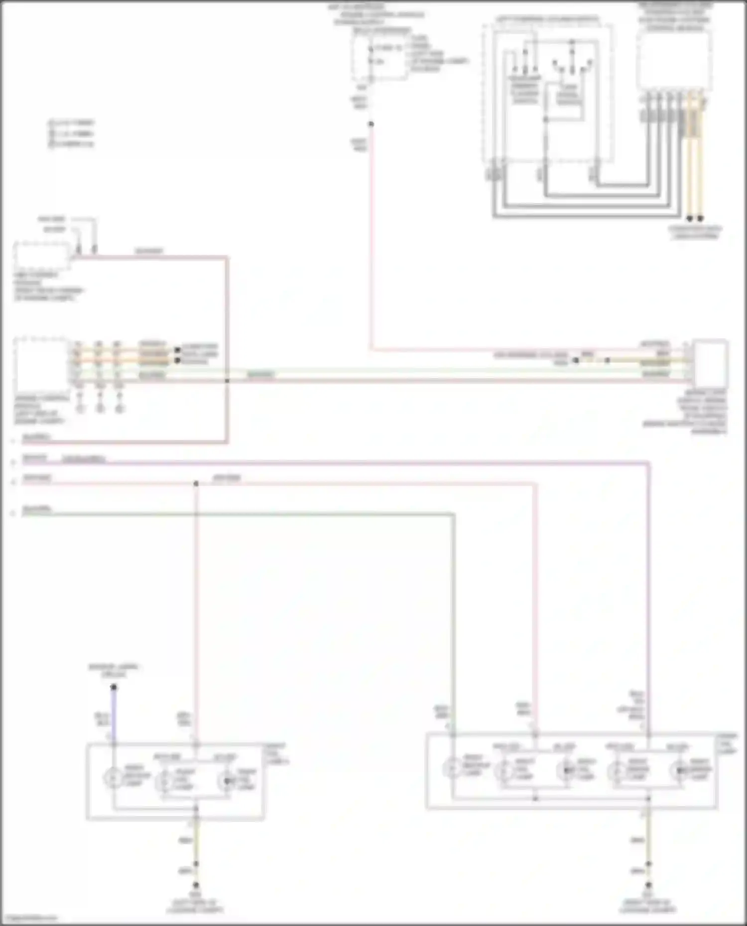 Bora Volkswagen III (2012-2018): Exterior lamps circuit, w/ high equipment (4 of 4)