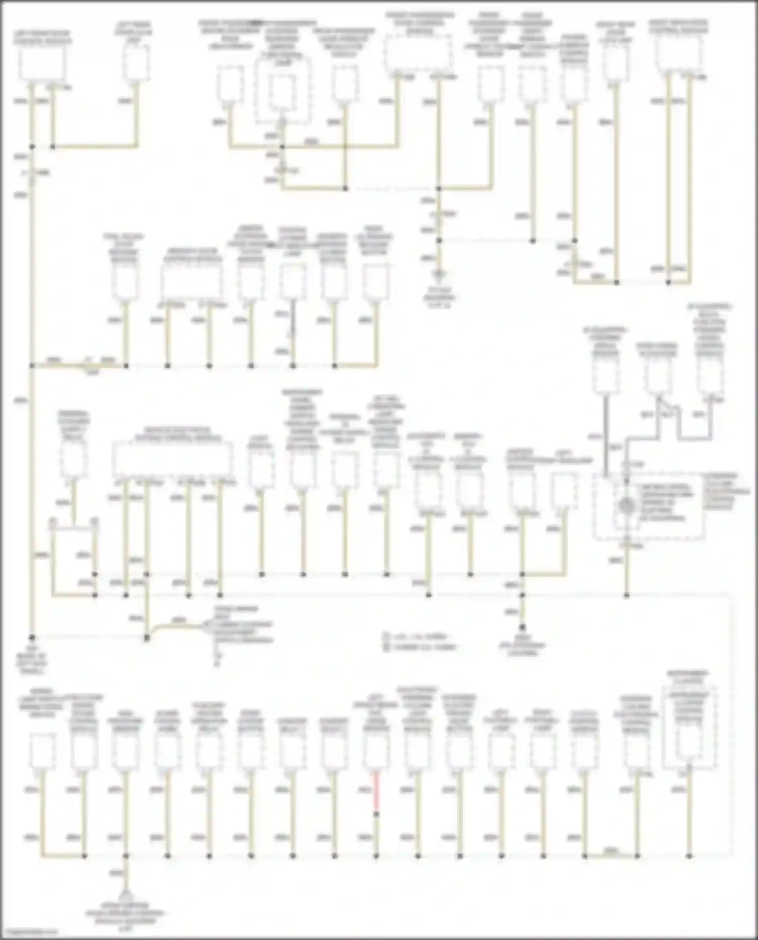 Bora Volkswagen III (2012-2018): Ground distribution circuit, w/ high equipment (2 of 4)