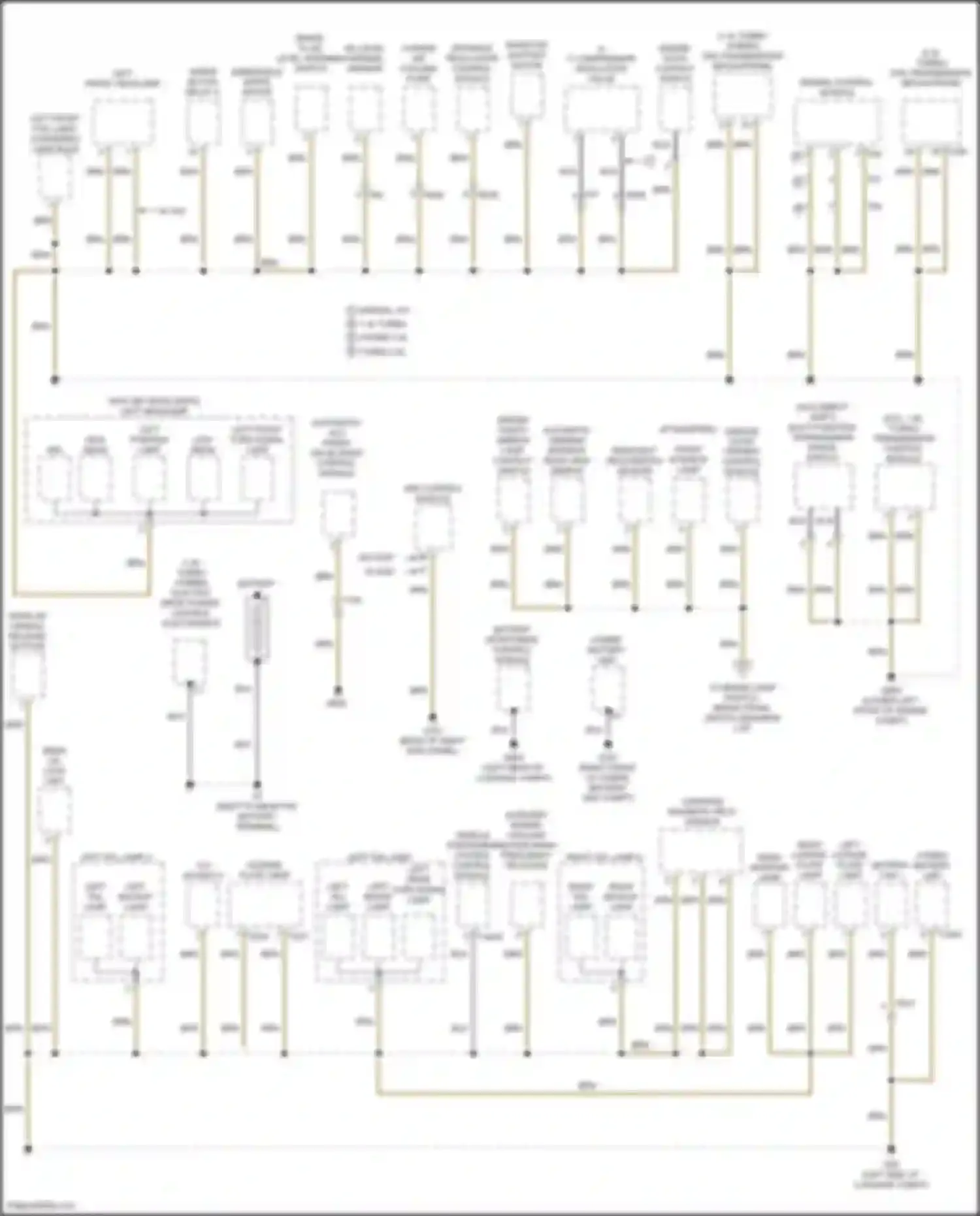 Bora Volkswagen III (2012-2018): Ground distribution circuit, w/ high equipment (4 of 4)