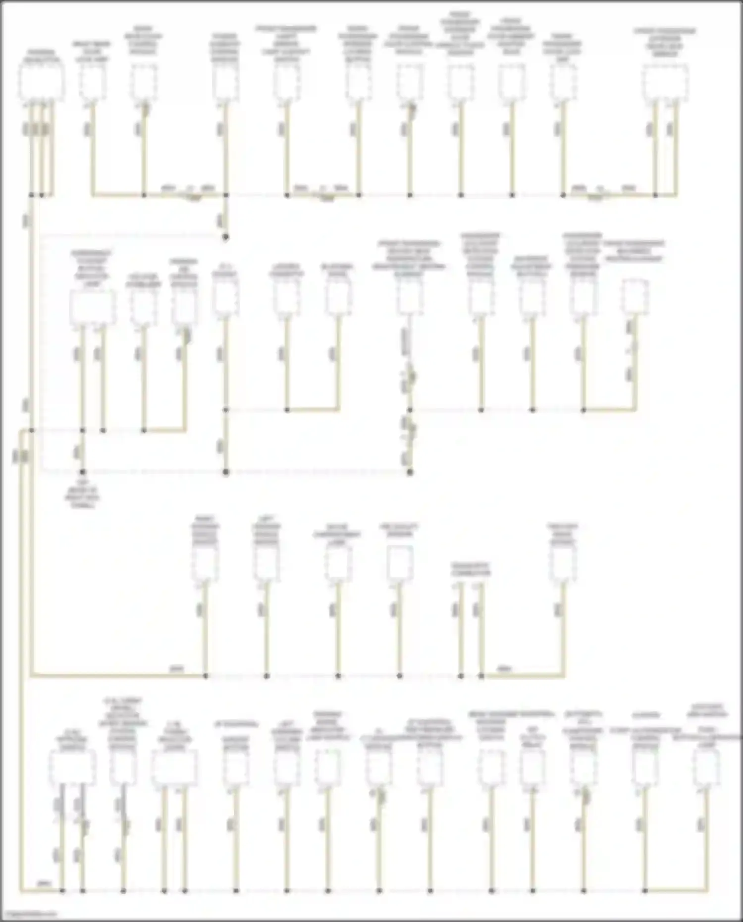 Bora Volkswagen III (2012-2018): Ground distribution circuit, w/ low equipment (1 of 5)