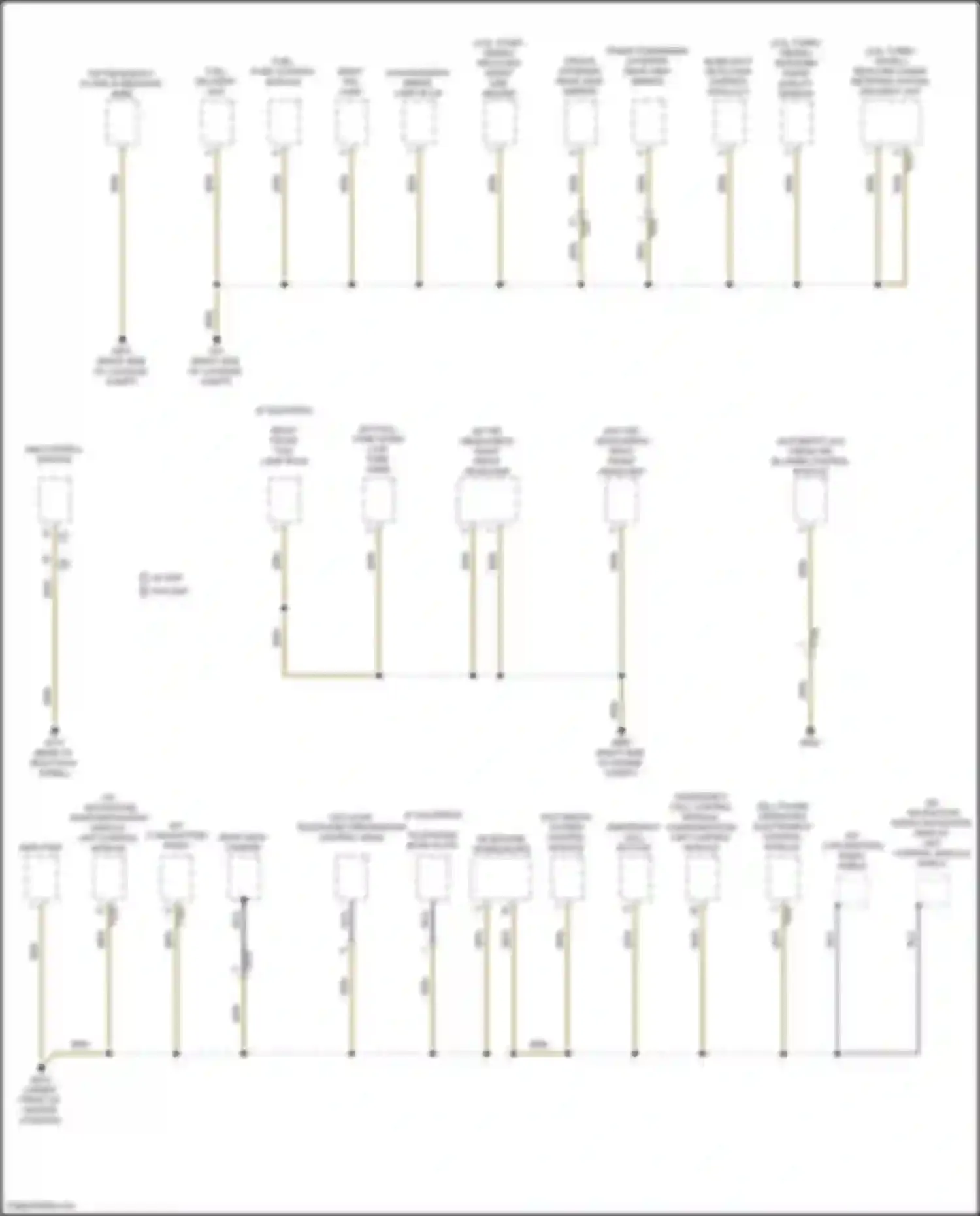 Bora Volkswagen III (2012-2018): Ground distribution circuit, w/ low equipment (2 of 5)