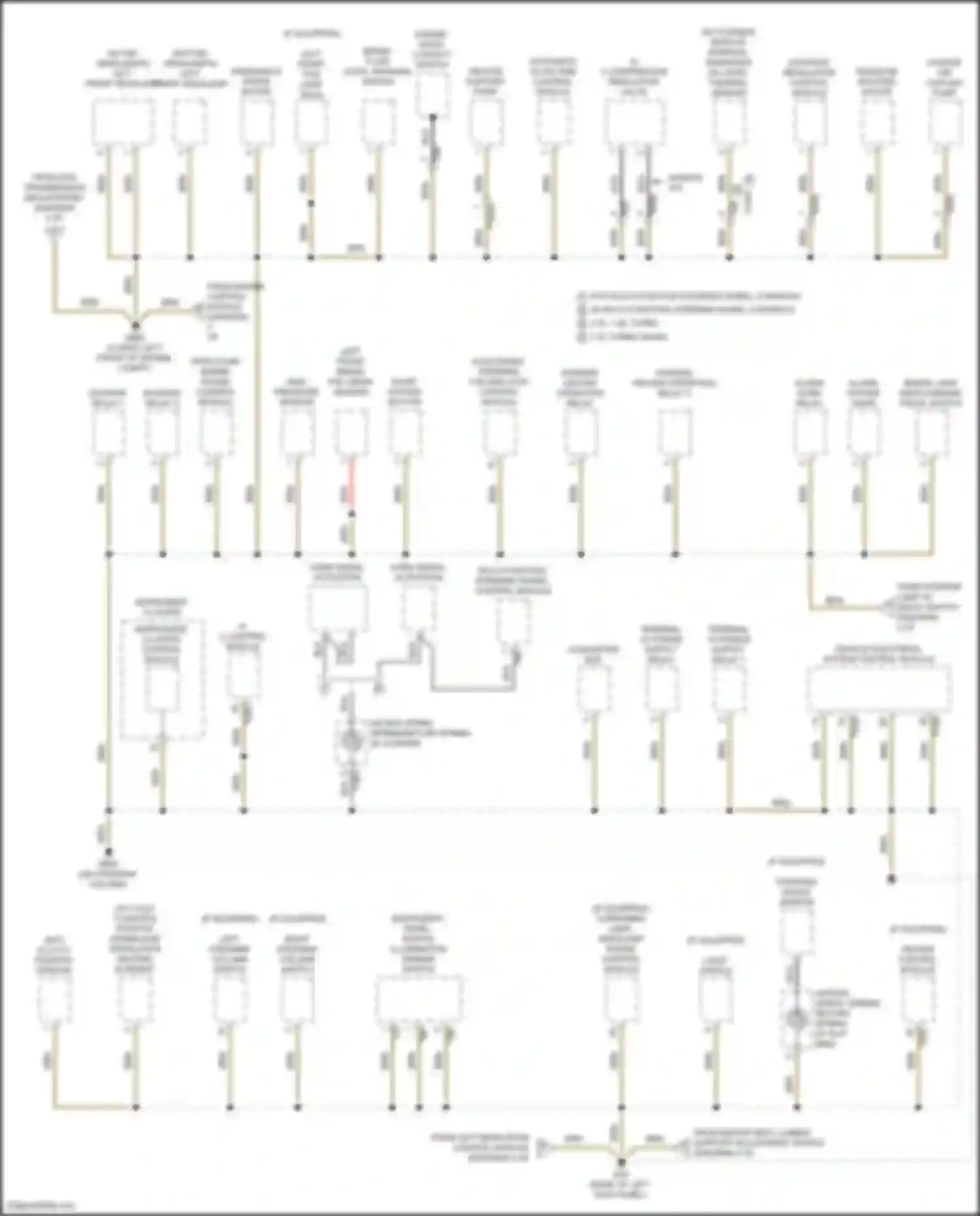 Bora Volkswagen III (2012-2018): Ground distribution circuit, w/ low equipment (3 of 5)