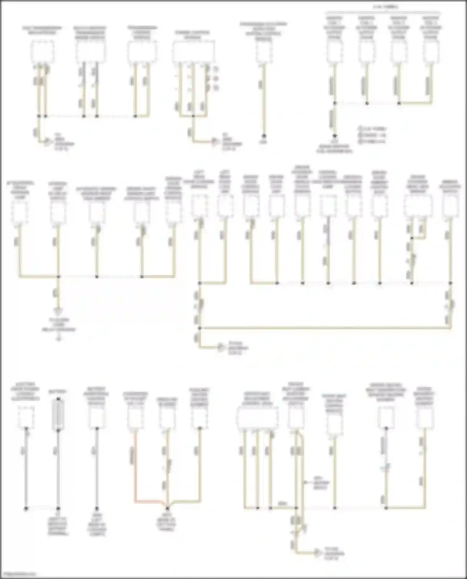 Bora Volkswagen III (2012-2018): Ground distribution circuit, w/ low equipment (4 of 5)