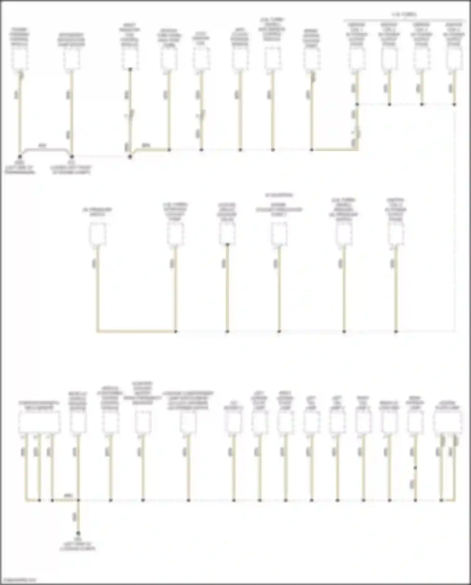 Bora Volkswagen III (2012-2018): Ground distribution circuit, w/ low equipment (5 of 5)