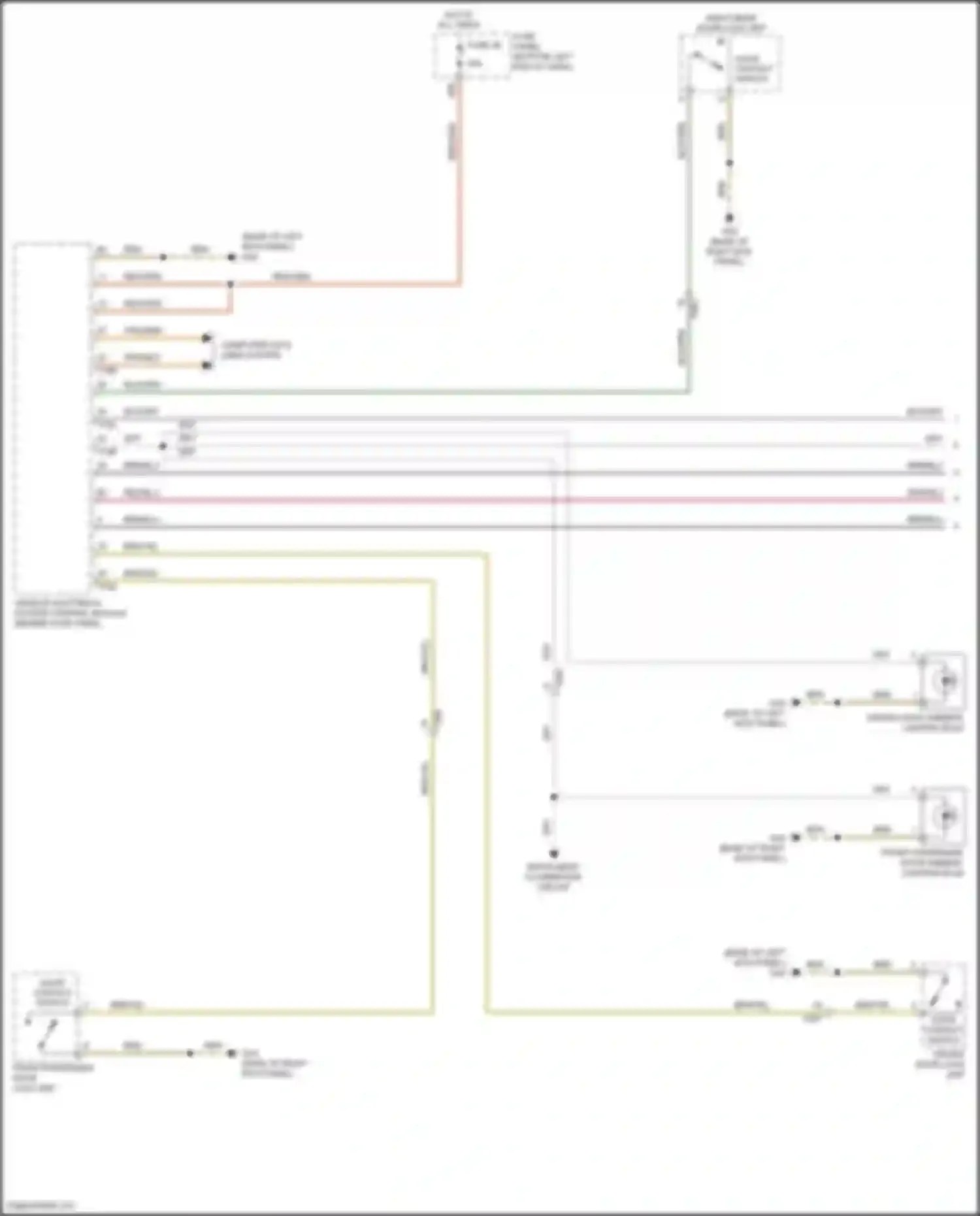 Bora Volkswagen III (2012-2018): Courtesy lamps circuit, w/ low equipment (1 of 3)