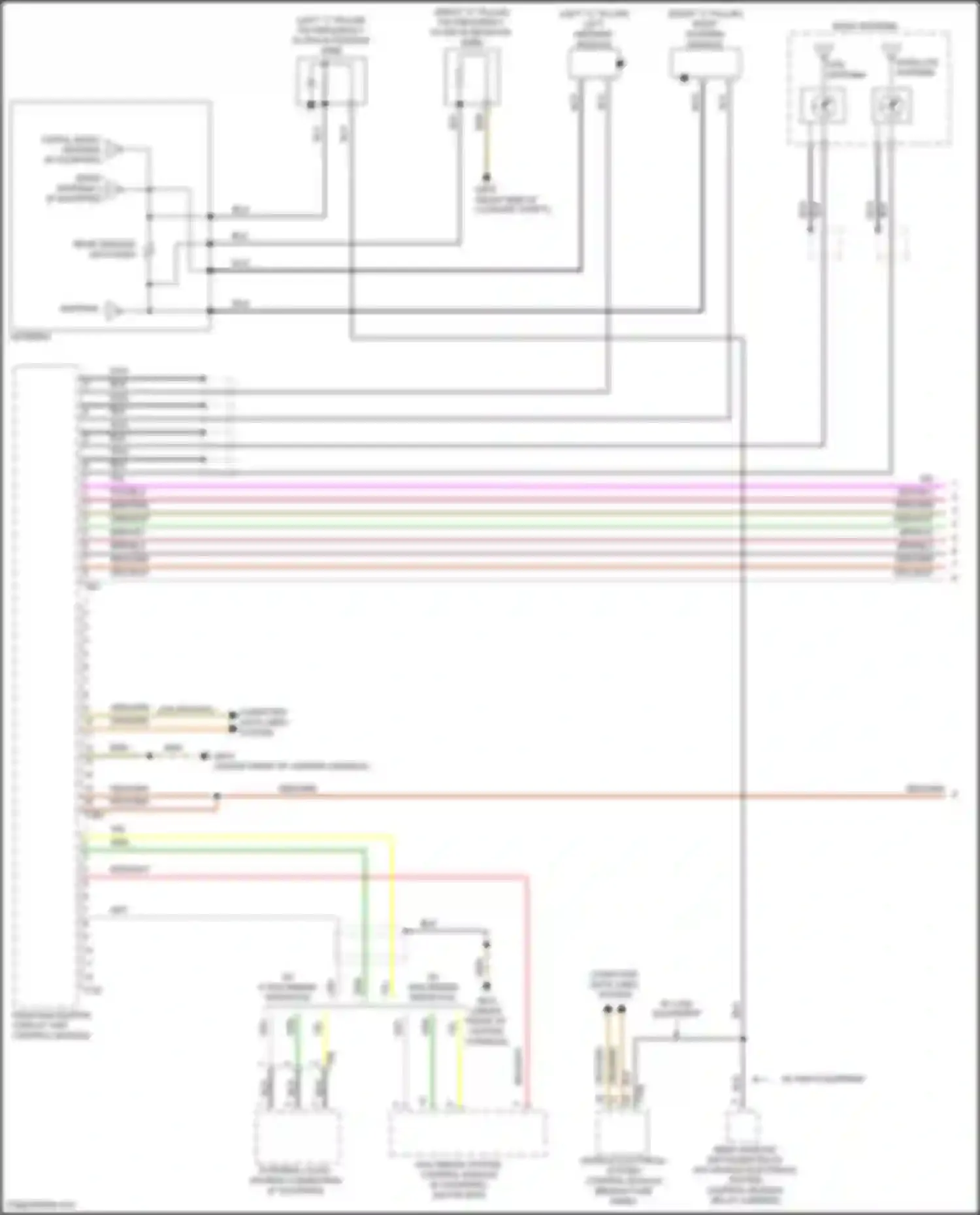 Bora Volkswagen III (2012-2018): Navigation circuit, w/o amplifier (1 of 2)