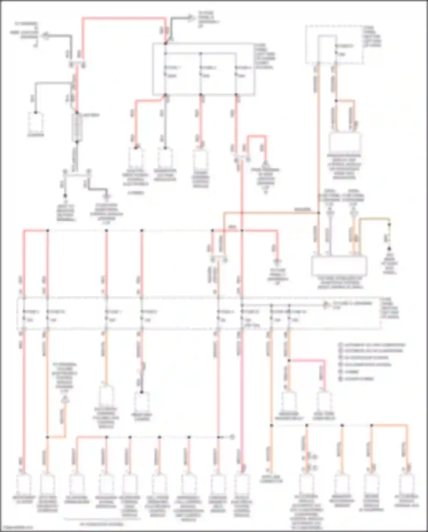 Bora Volkswagen III (2012-2018): Power distribution circuit, w/ high equipment (1 of 6)