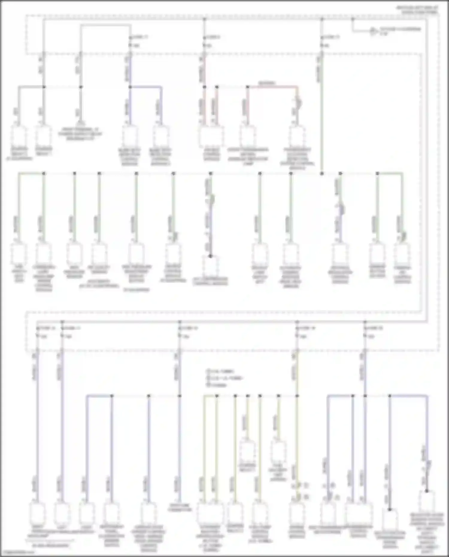Bora Volkswagen III (2012-2018): Power distribution circuit, w/ high equipment (4 of 6)