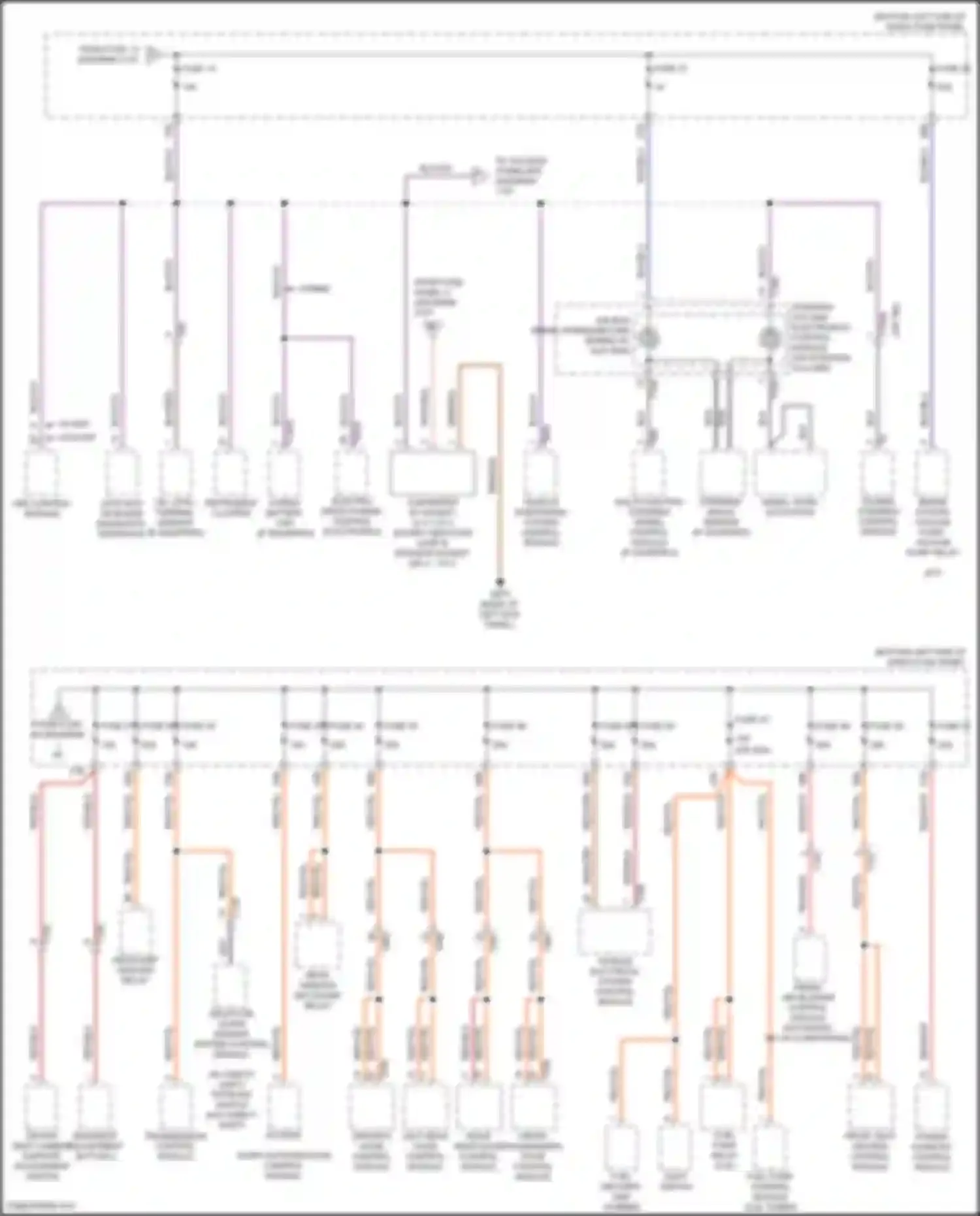 Bora Volkswagen III (2012-2018): Power distribution circuit, w/ high equipment (5 of 6)